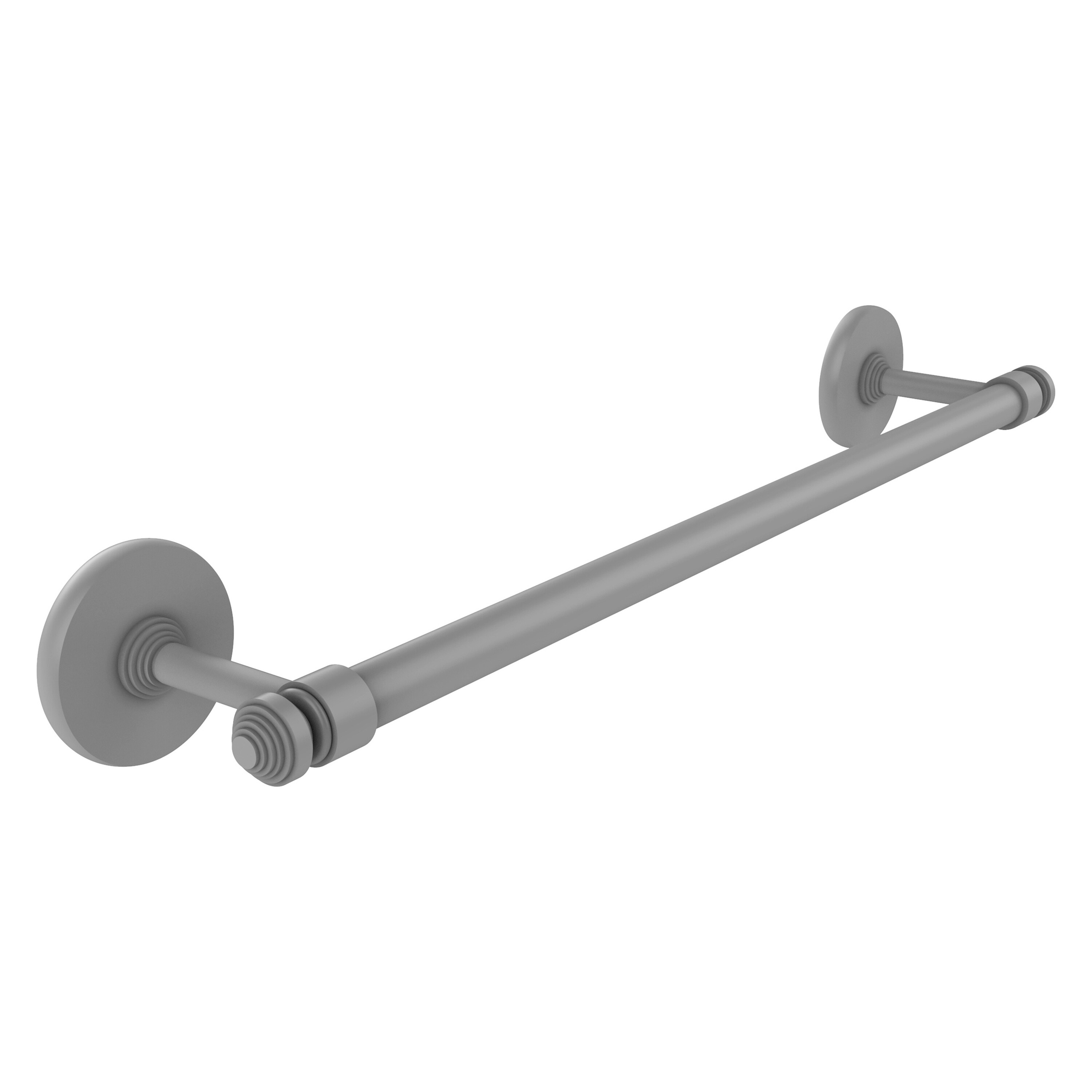 Allied Brass SB-41/18-GYM Southbeach 18-in Matte Gray Wall mount Single Towel Bar