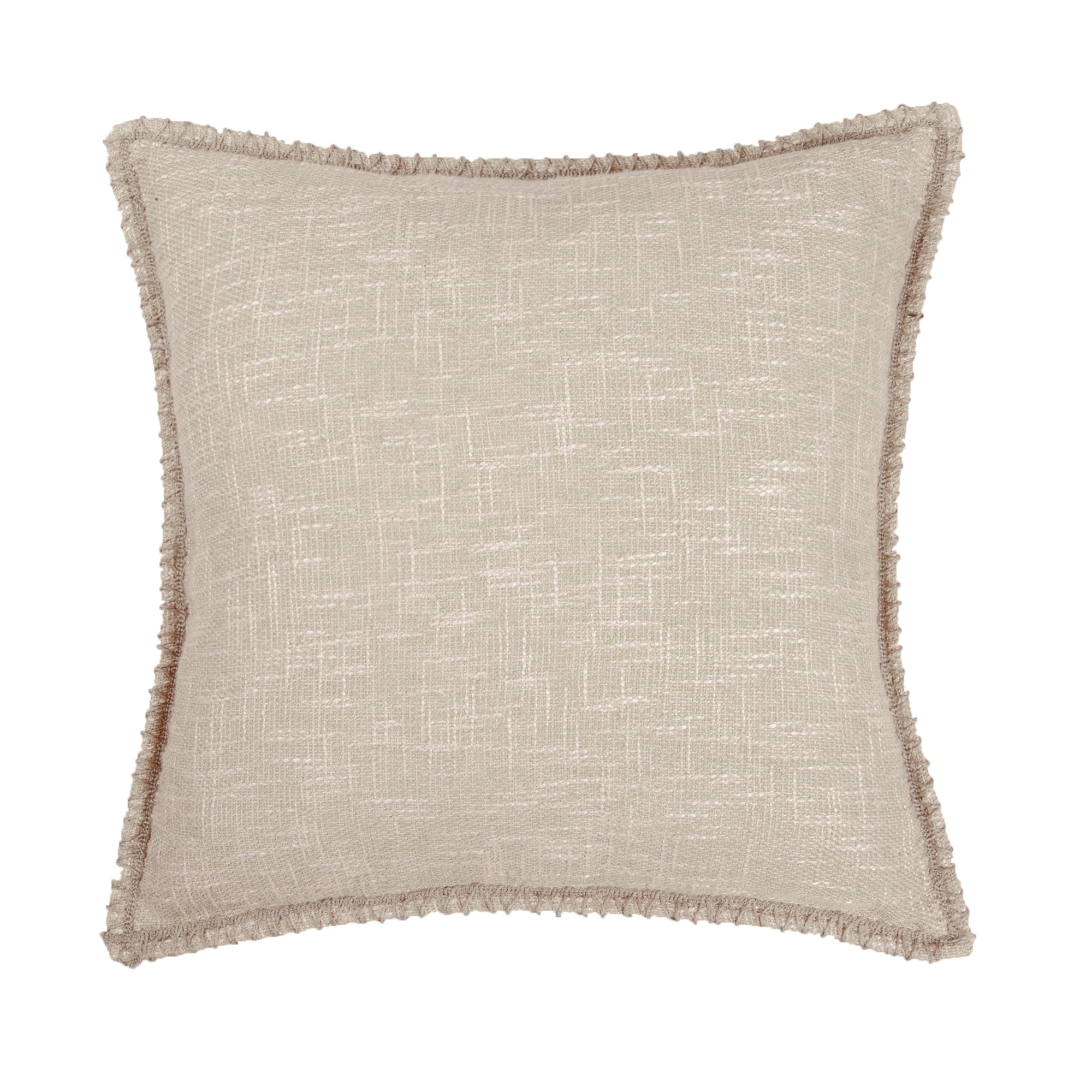 allen roth Clarkestitch 22 in x 22 in Taupe Indoor Decorative Pillow in the Throw Pillows department at Lowes