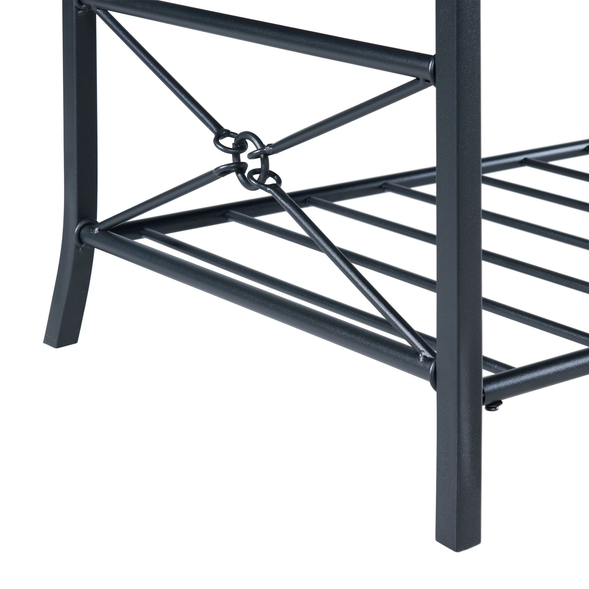 Percy Industrial Black and Brown 3-Piece Rectangular Occasional Table Set