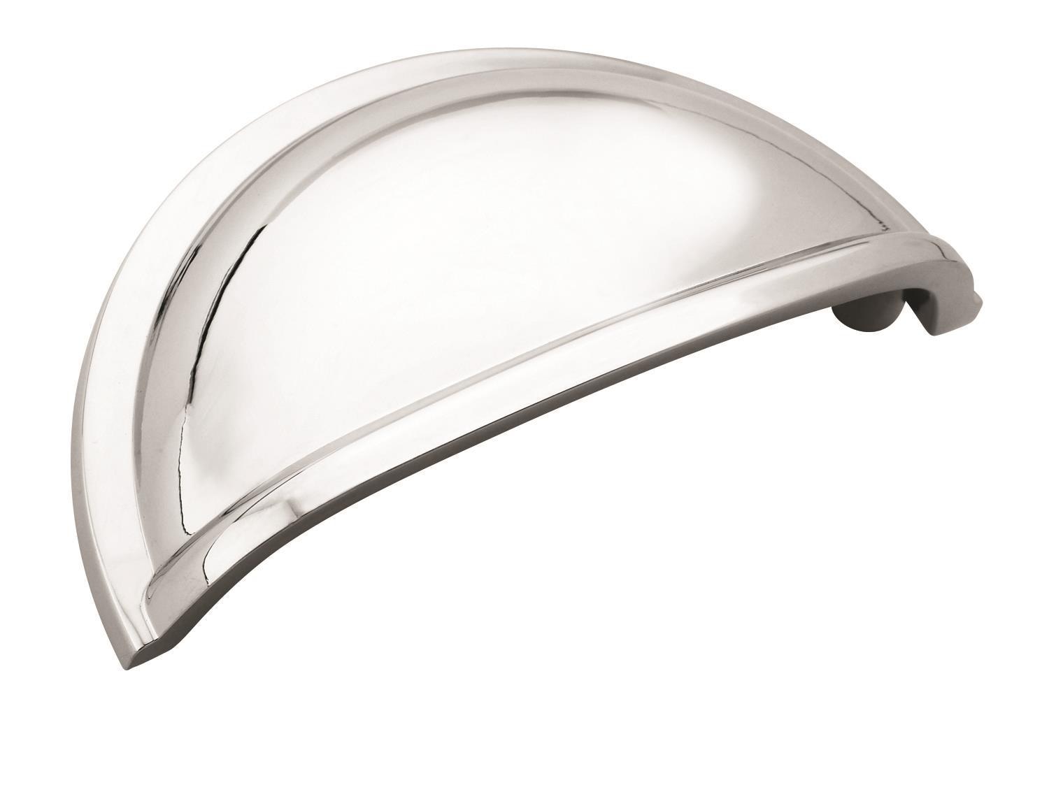 Amerock 10BX5301026 Cup Pulls 3-in , 76mm Center to Center Polished Chrome Oval Cup 10 -Pack