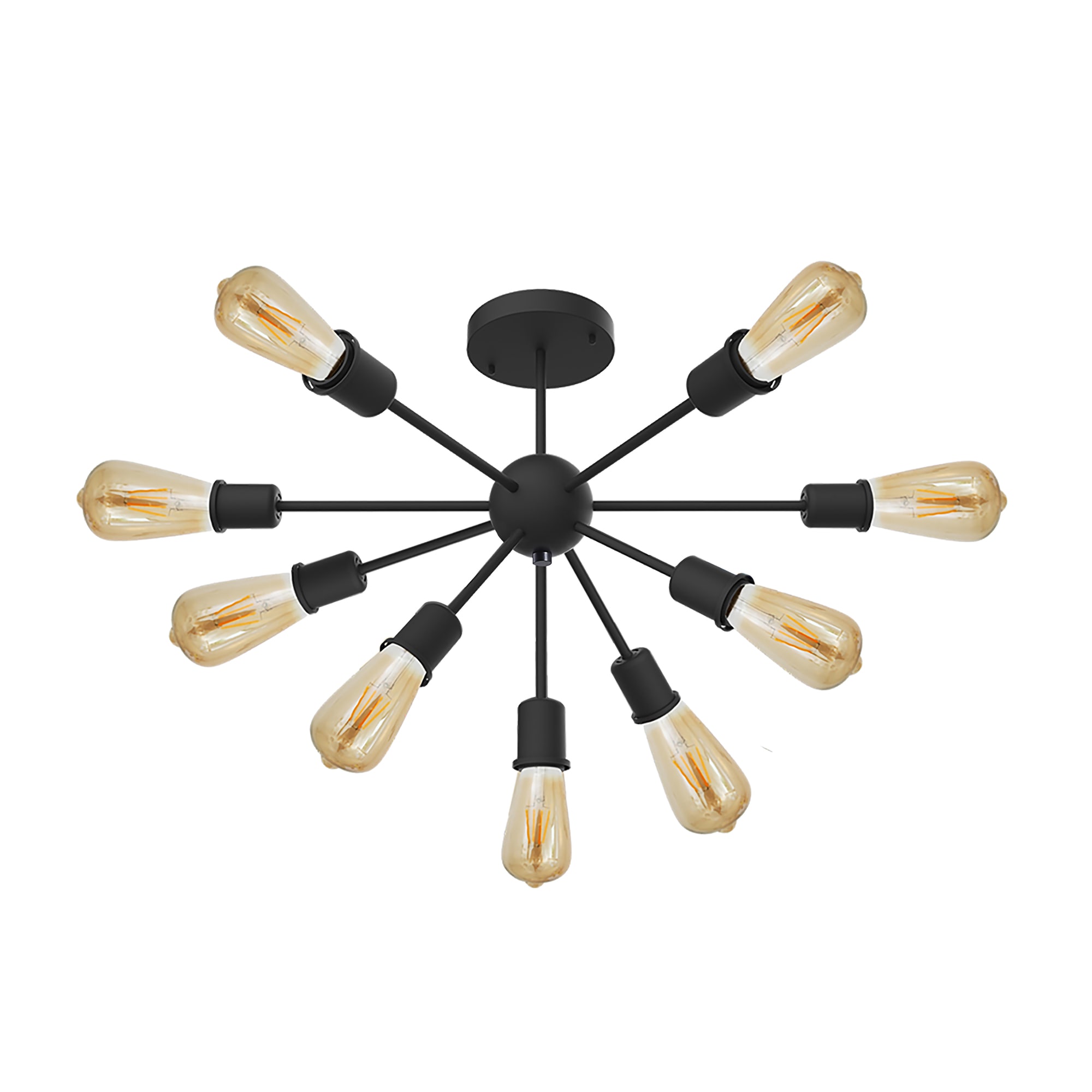 Visual Comfort Studio Cafe Satin Brass / Midnight Black LED Chandelier at  Destination Lighting