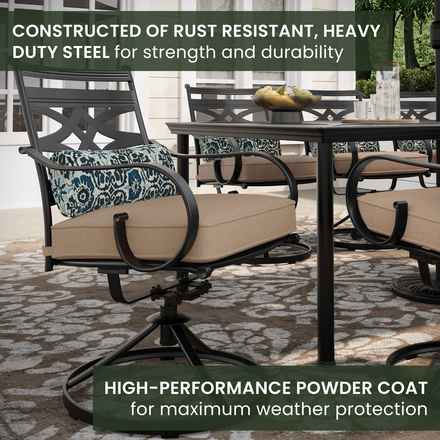 Hanover MCLRDN9PCSW8-SU-T Patio-Dining-Sets - View #5