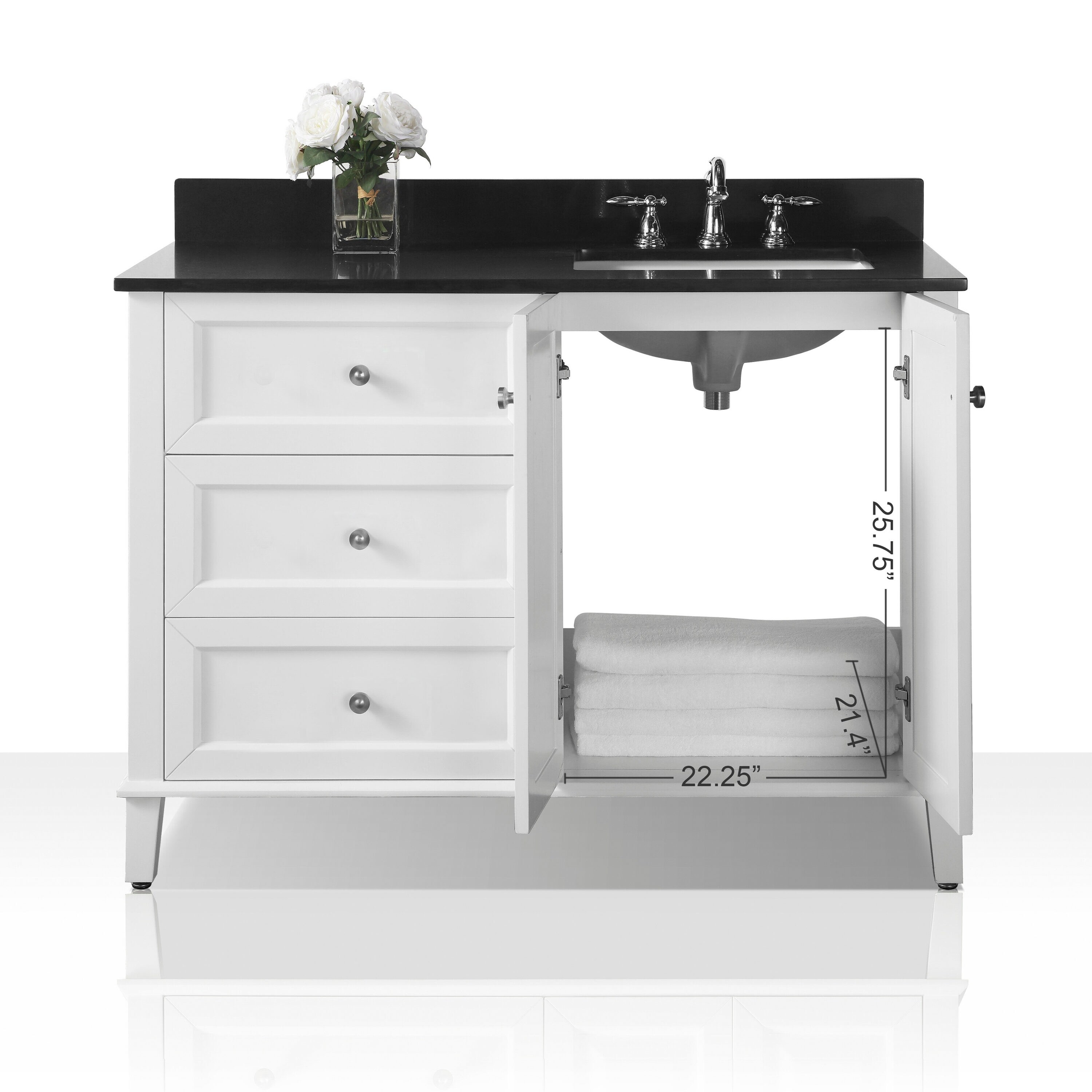 Ancerre Designs VTSMHANNAH48RWB1 Bath-Vanity-Combo - View #6