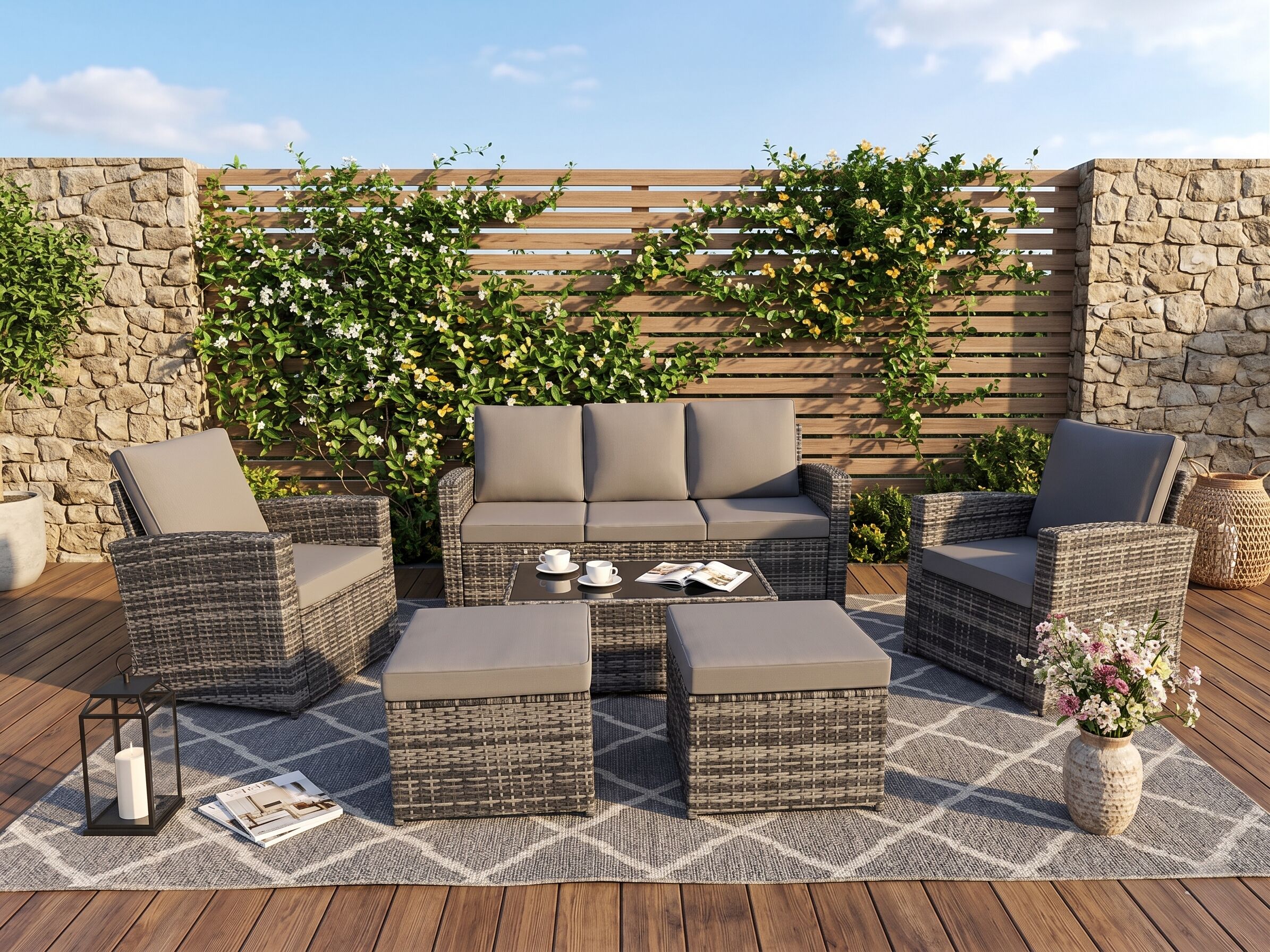 Tinyhomie LW-X-KARL4143 Patio-Conversation-Sets - View #3