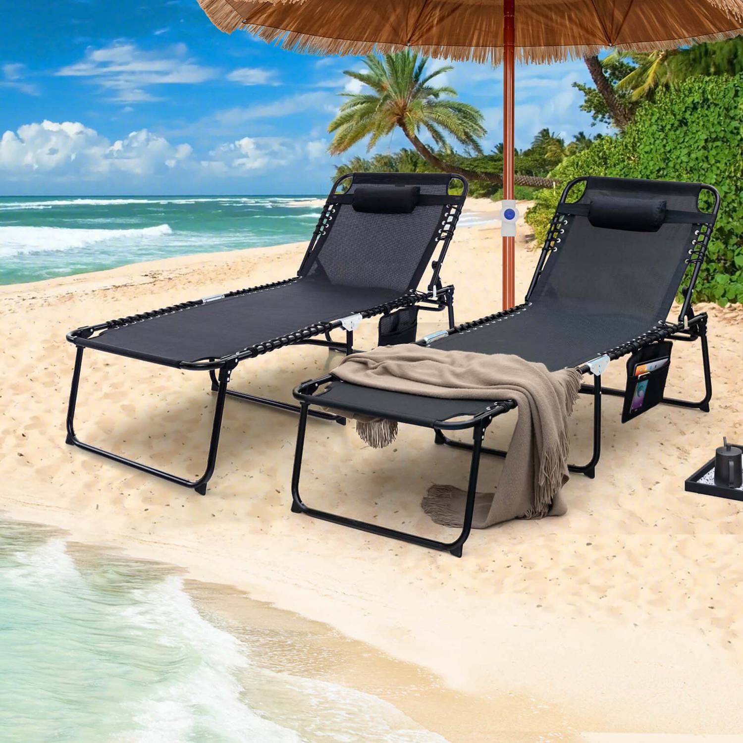Costway HCST02574 Beach-Camping-Chairs - View #4