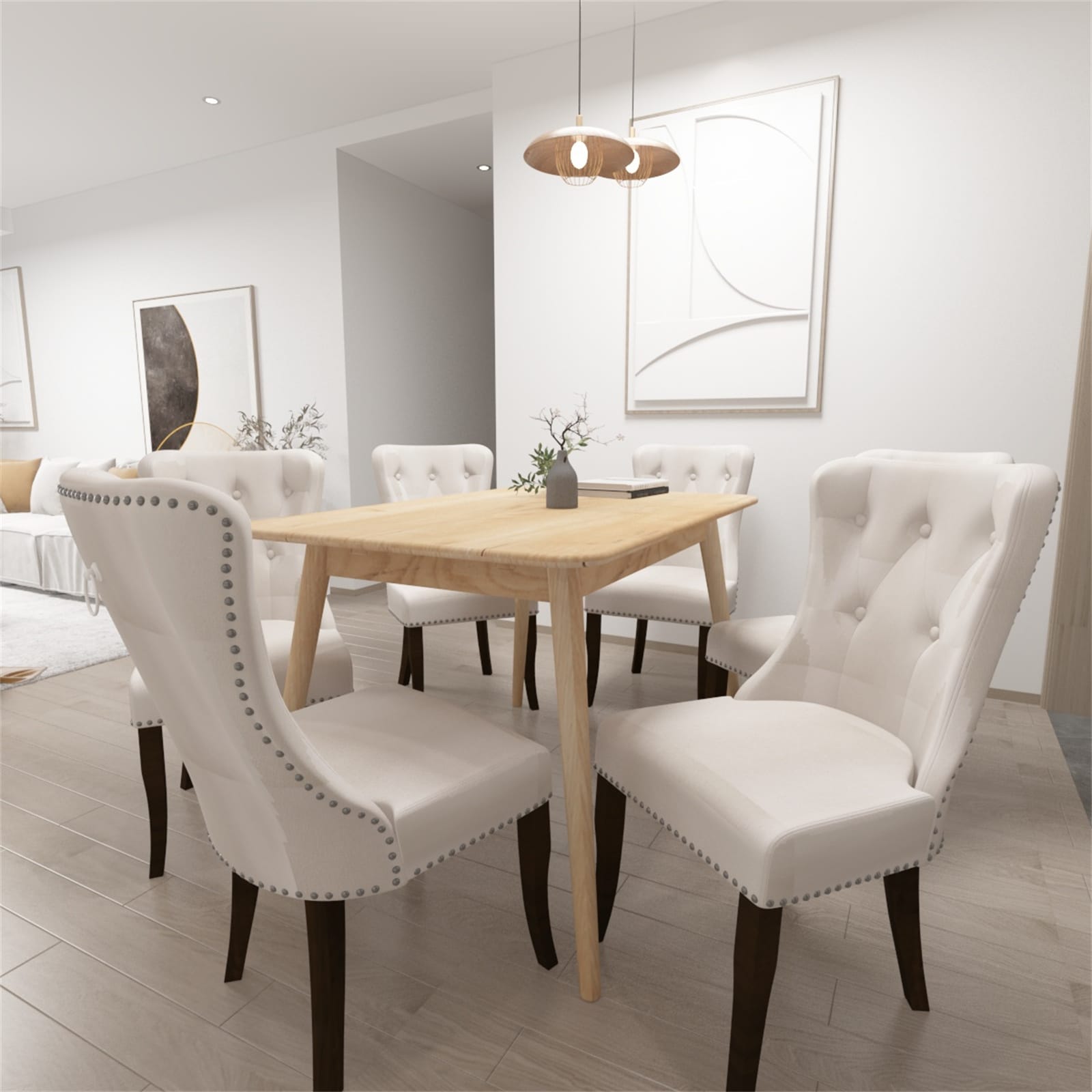 BESTCOSTY SH000LJW105AAAZYYRL Set of 3 Contemporary/Modern Upholstered Dining Side Chair (Wire Frame)