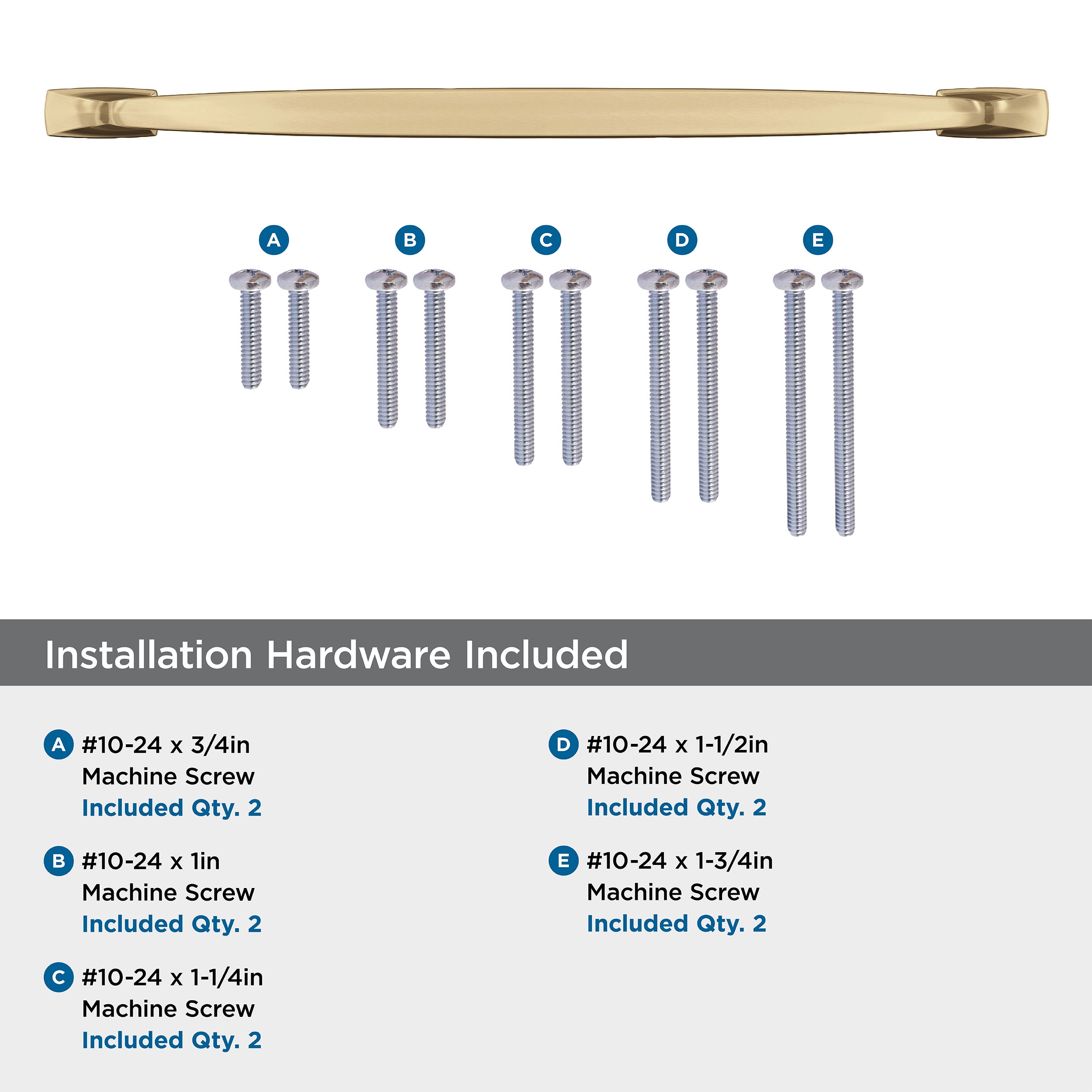 Champagne Bronze 18" Polished Appliance Pull with Mounting Hardware