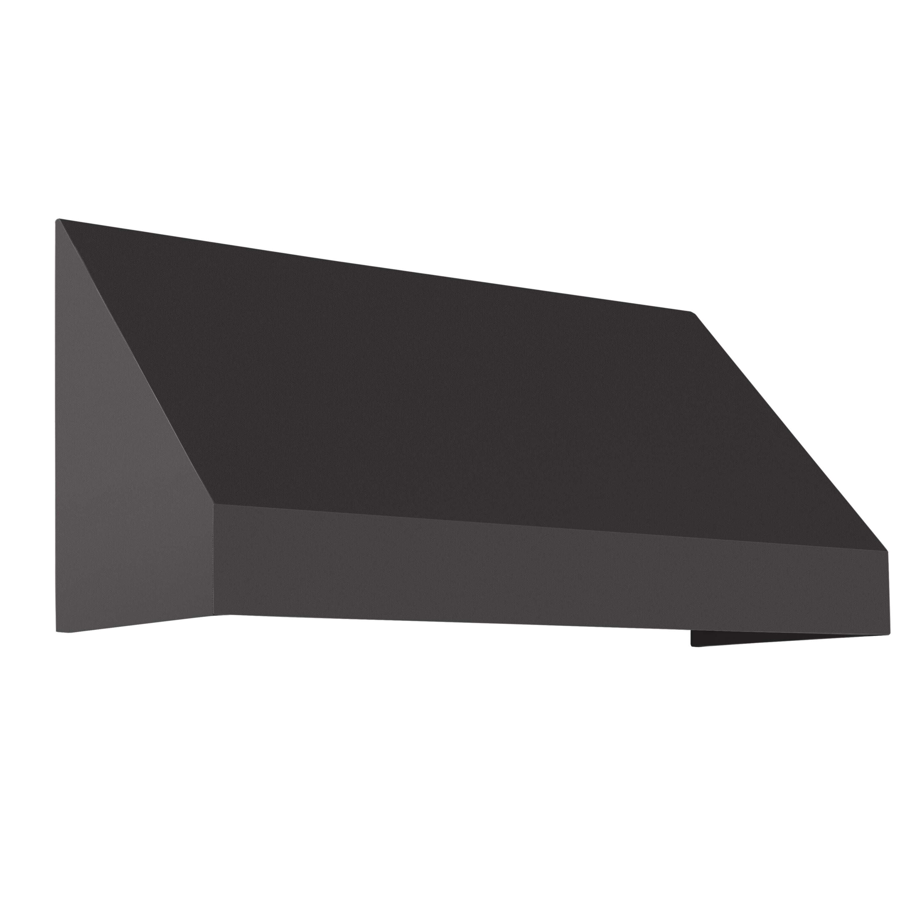 Awntech RN22-L-5K New Yorker 64.5-in Wide x 24-in Projection x 31-in Height Fabric Black Solid Fixed Window/Door Awning