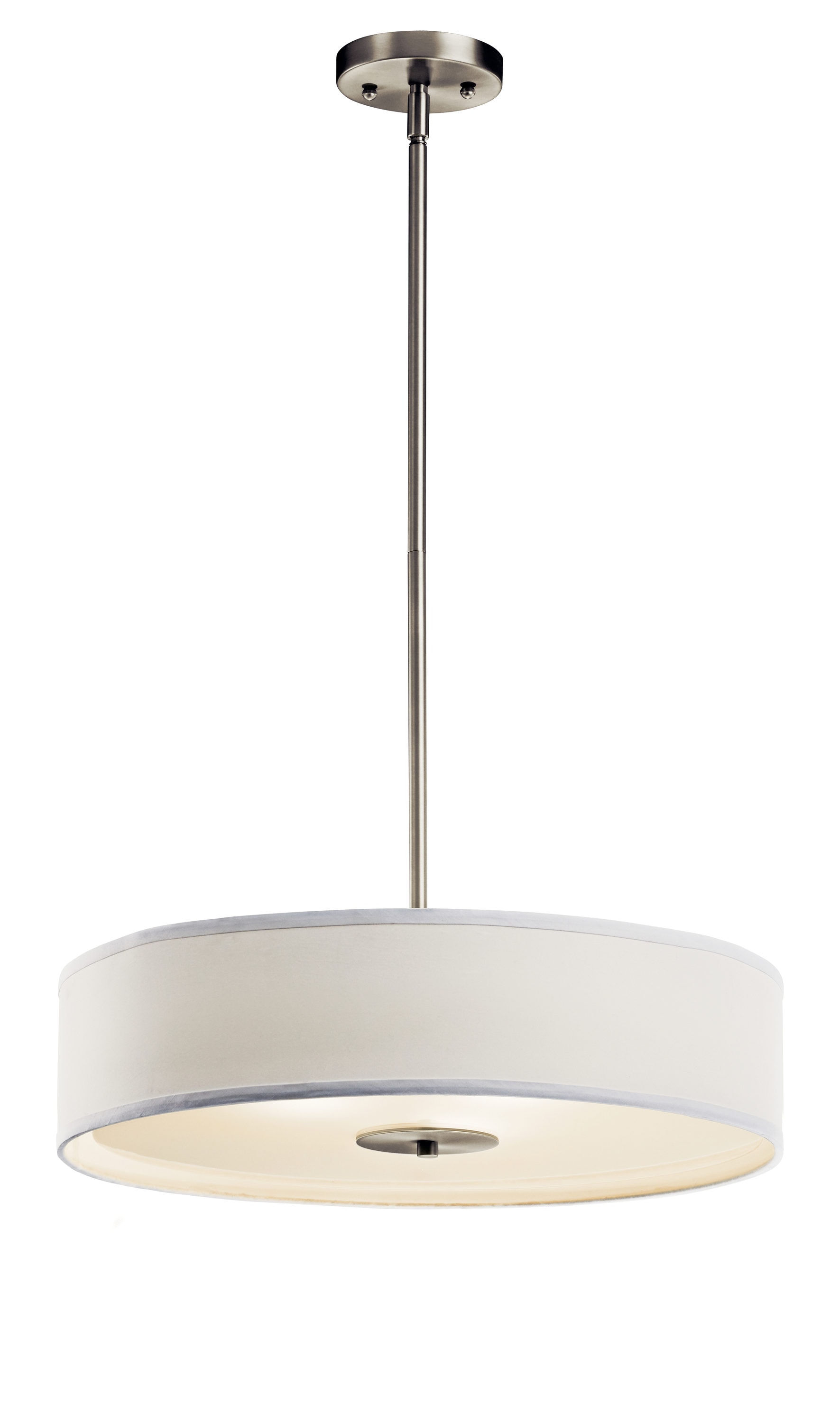 Kichler 3-Light Brushed Nickel Semi-Flush mount light in the Flush ...