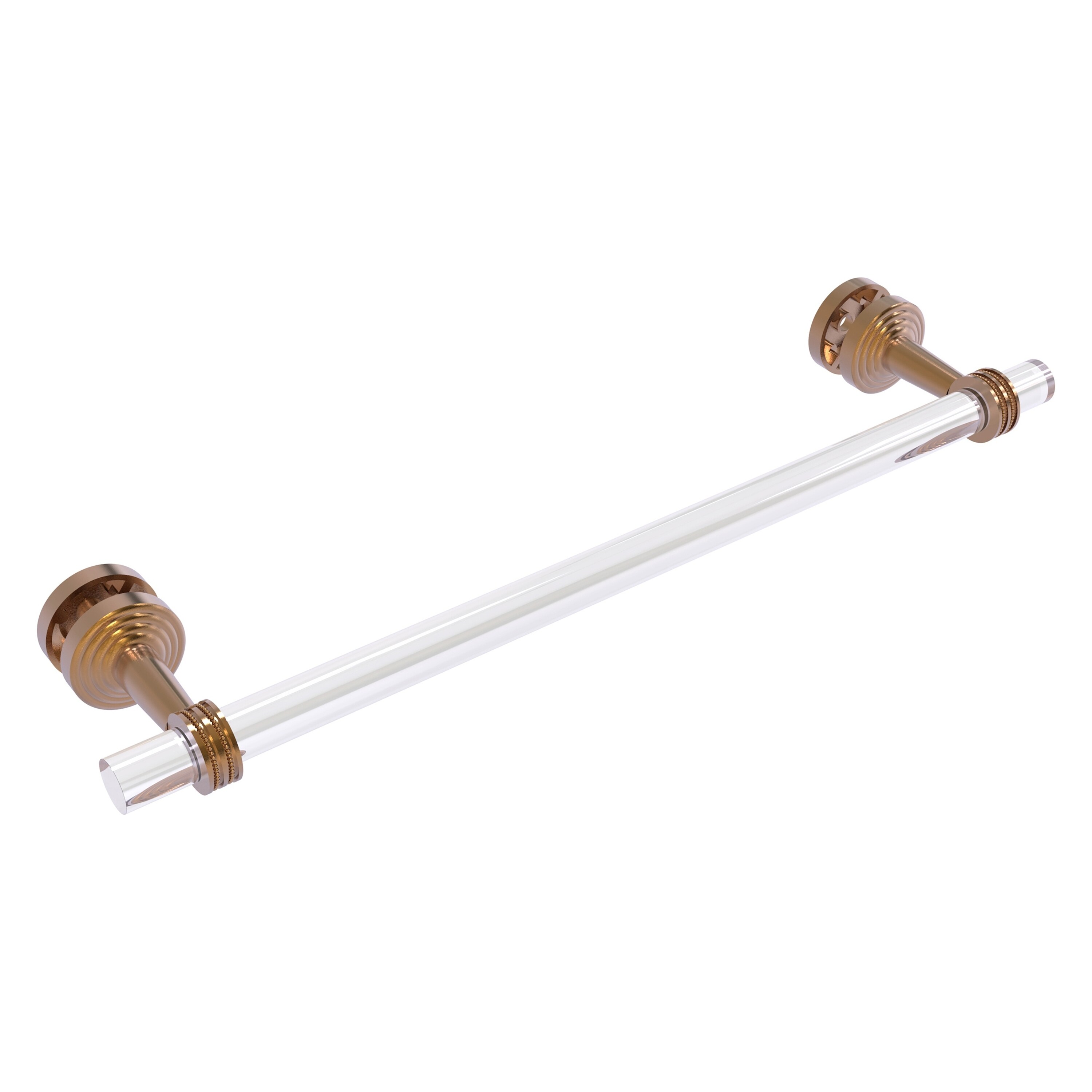 Allied Brass PB-41D-SM-18-BBR Pacific Beach 18-in Brushed Bronze Wall mount Single Towel Bar