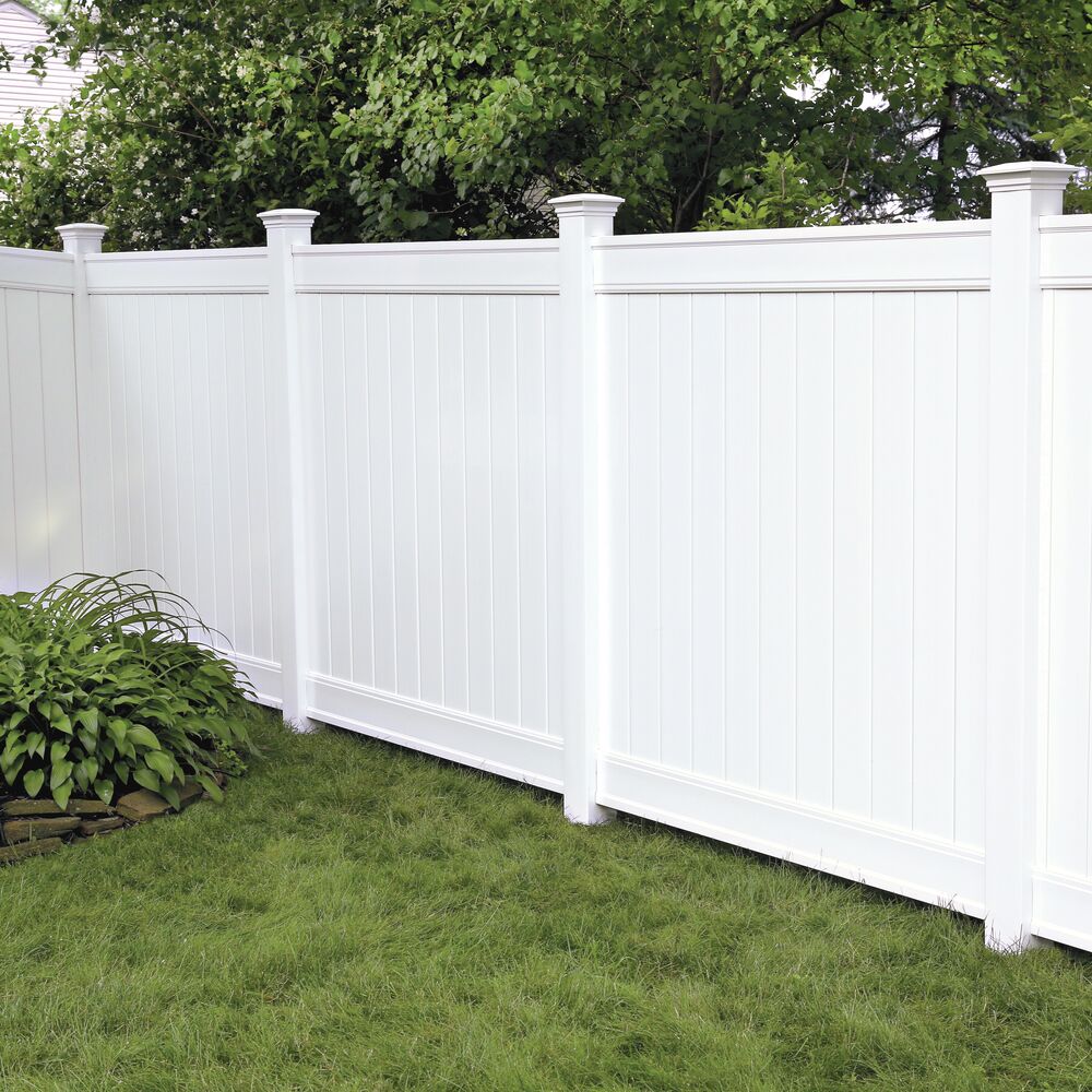 Freedom Everton 8-ft H x 5-in W White Vinyl Corner Fence Post ...