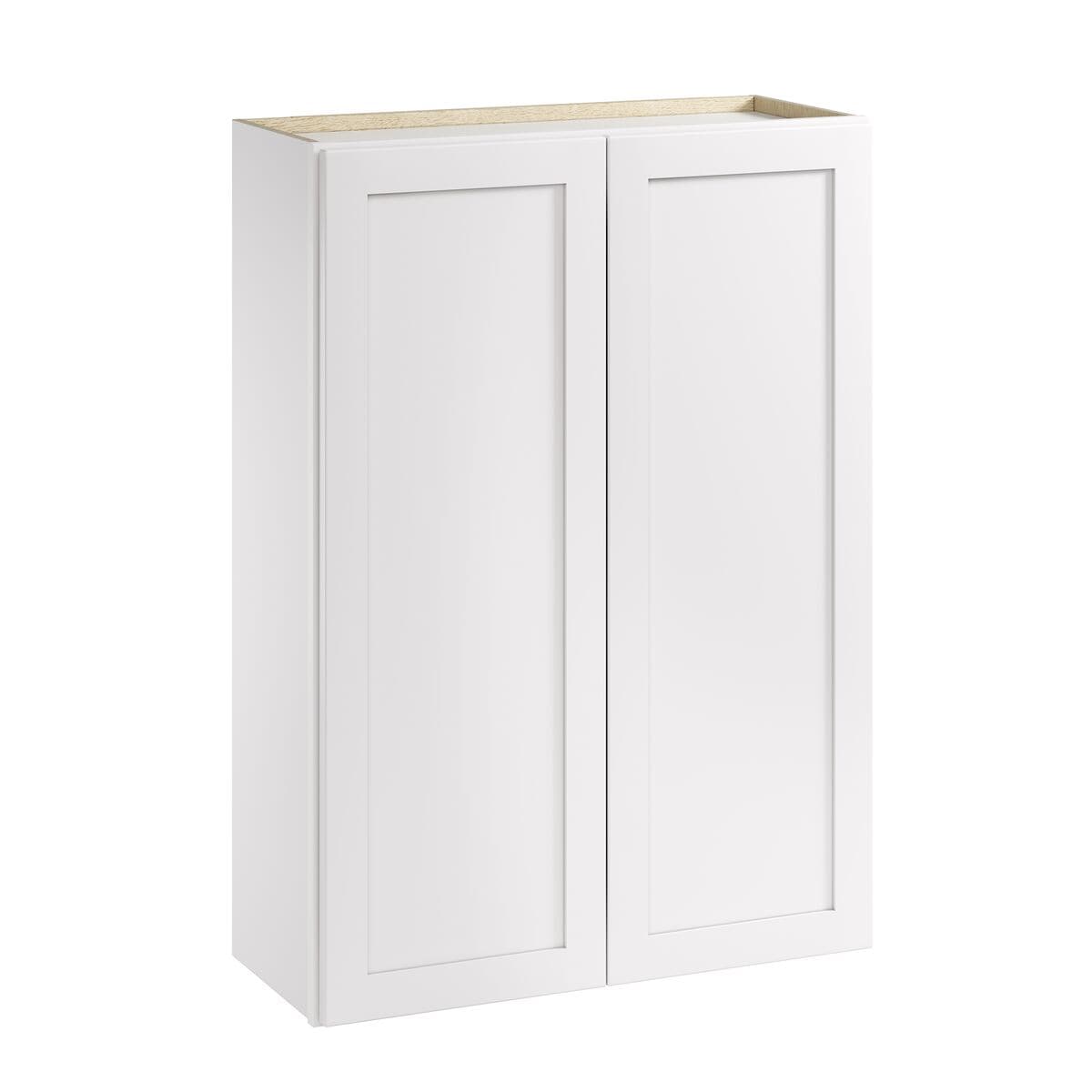 Whalen CLICK-IT LWSCLICK-49 Enfield 30-in W x 42-in H x 12-in D Classic White Birch Wall Ready to assemble Plywood Cabinet (Raised Panel Shaker)