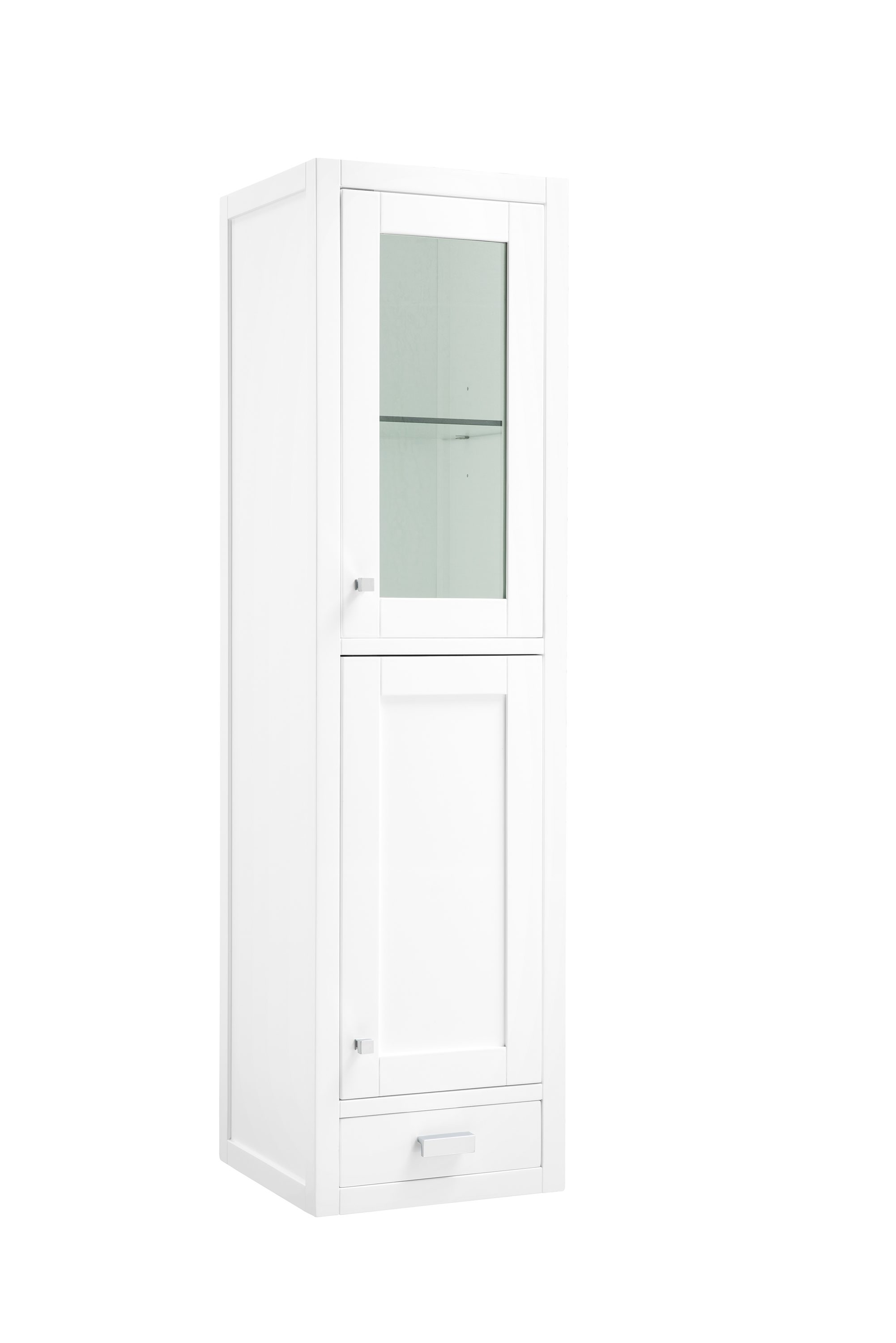 James Martin Vanities Addison 14.9-in x 5.6-in x 14.9-in Glossy White Soft Close Bathroom Wall Cabinet