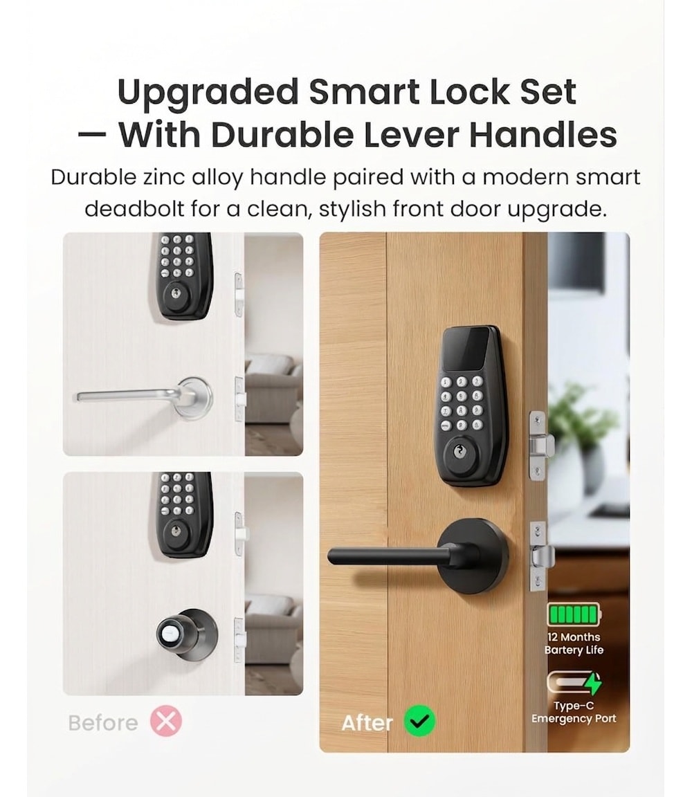 Adrinfly LAD0509M45 Electronic-Door-Locks - View #2