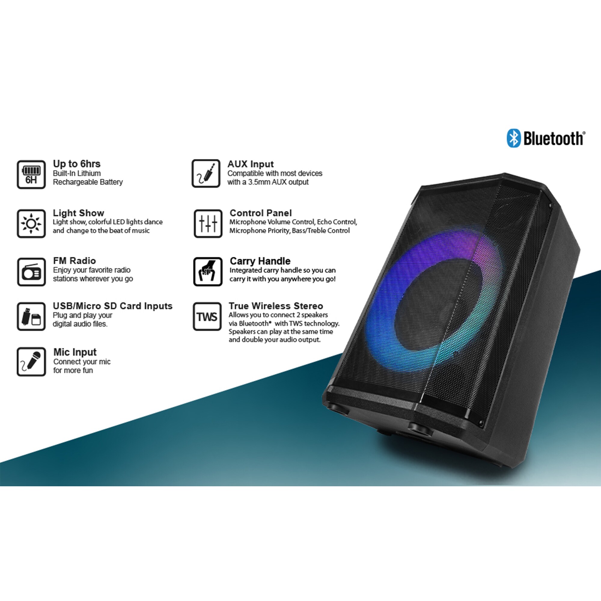 IQ Sound SSCIQ6708DJBT Boomboxes-Radios - View #7