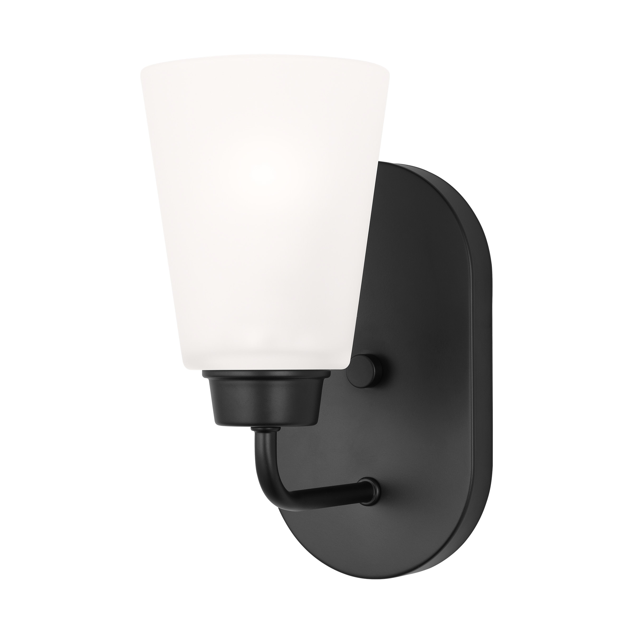 Generation Lighting 4115201-112 Kerrville 4.625-in 1 -Light Black Transitional Vanity light