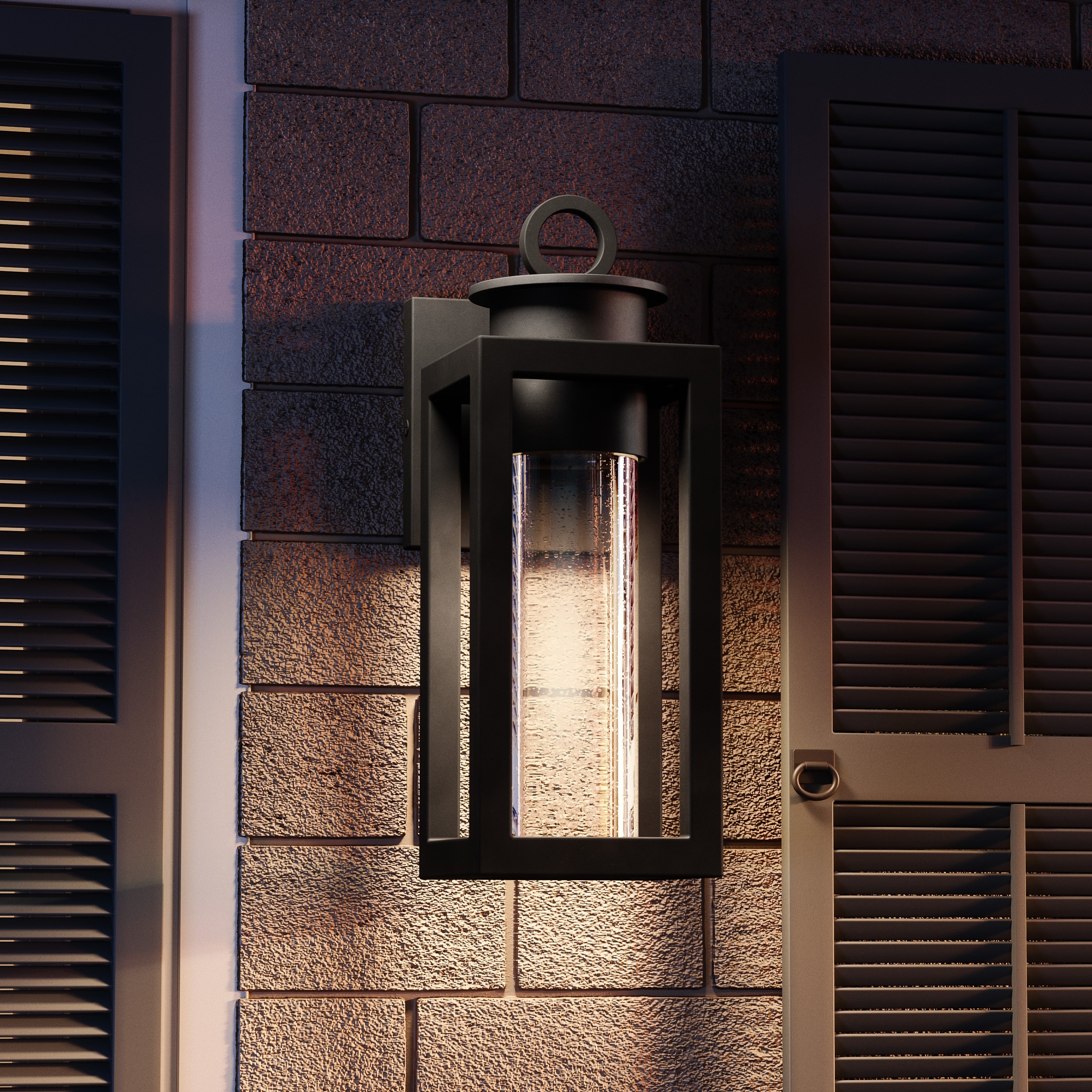 Quoizel DGL8407MBK Donegal 1 -Light 18.75-in H Matte Black Hardwired Outdoor Wall Light