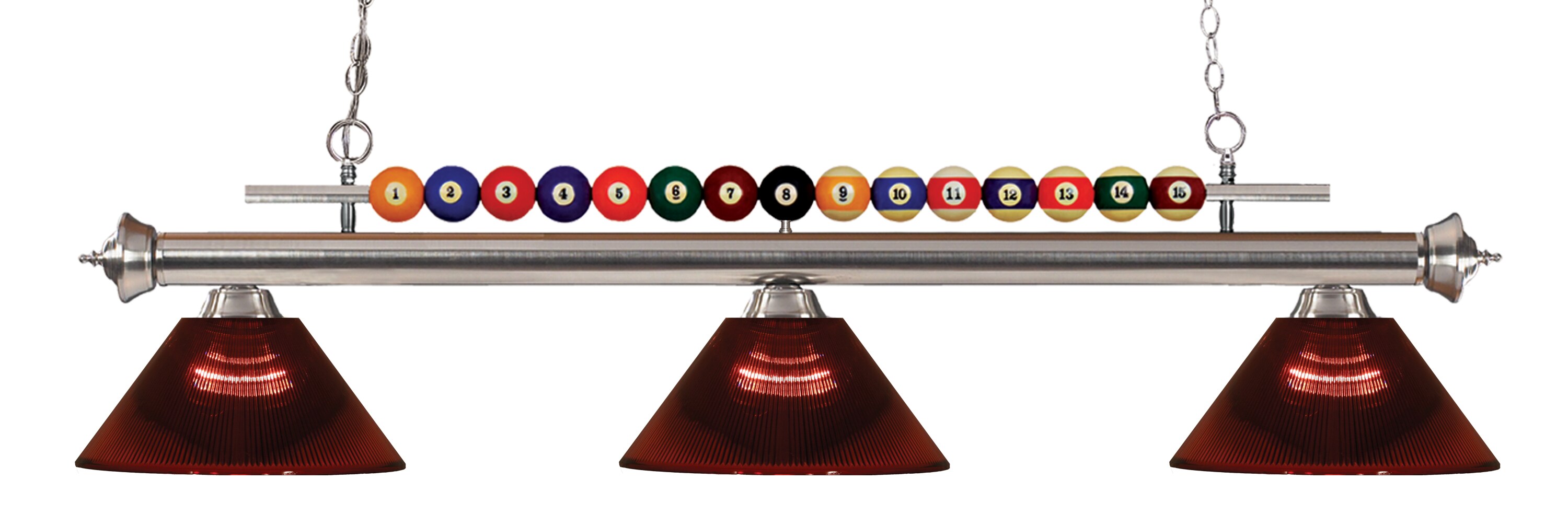 Z-Lite 170BN-ARBG Shark Brushed Nickel Incandescent Medium base (E-26) Pool Table Lighting