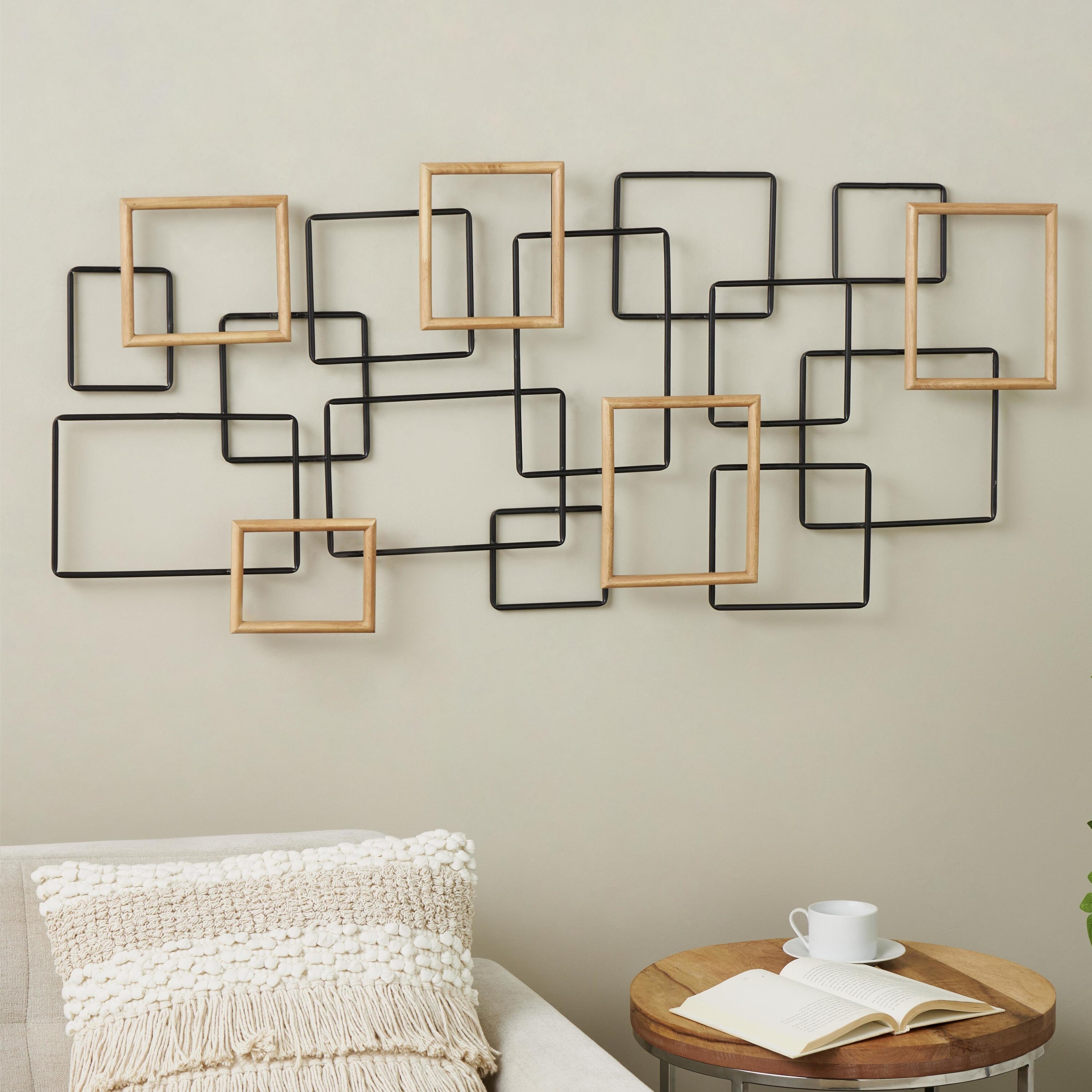 Grayson Lane 823050 51-Inches W x 23.2-Inches H Metal Geometric Abstract Wall sculpture