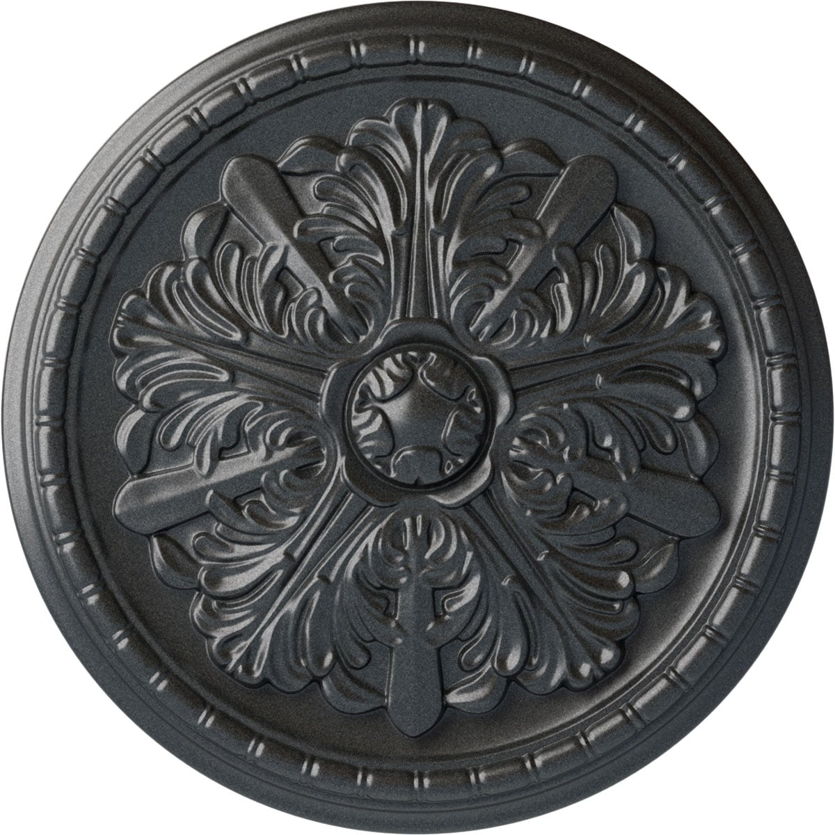 Ekena Millwork CM17WAPES Washington 17.125-in W x 17.125-in L Painted Pewter Polyurethane Whole Ceiling Medallion
