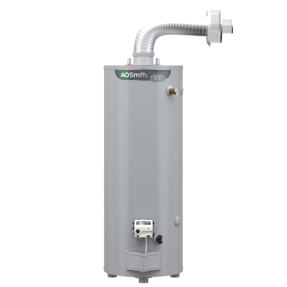 A.O. Smith Signature 100 50-Gallons Tall 6-Year Warranty 38000-BTU Natural Gas Water Heater | G6-UDVT5038NV
