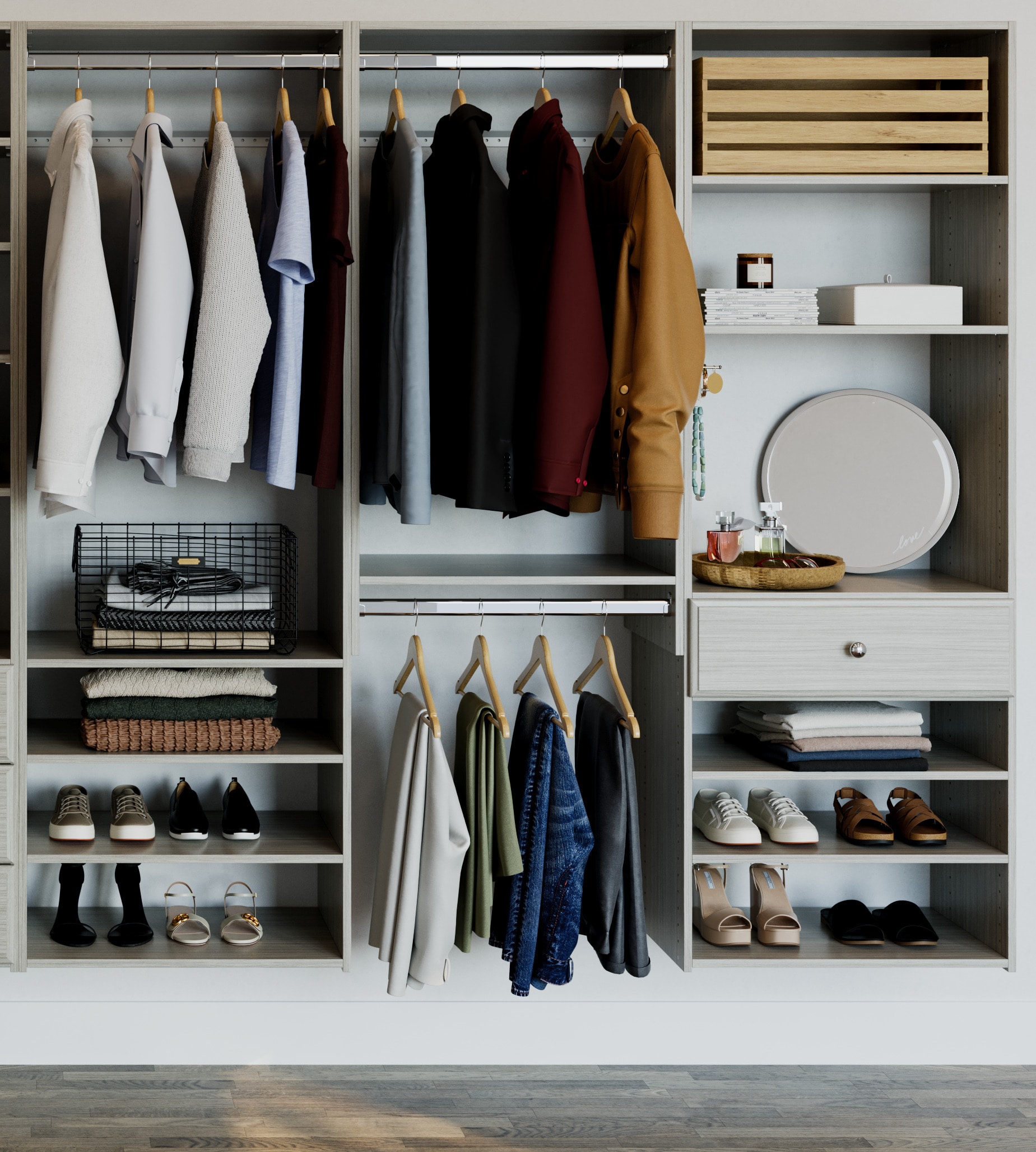 Easy Track 680099-CG Wood-Closet-Tower - View #3