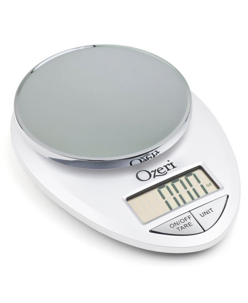 Ozeri Pro Digital Kitchen Food Scale 1G to 12 lbs Capacity, White