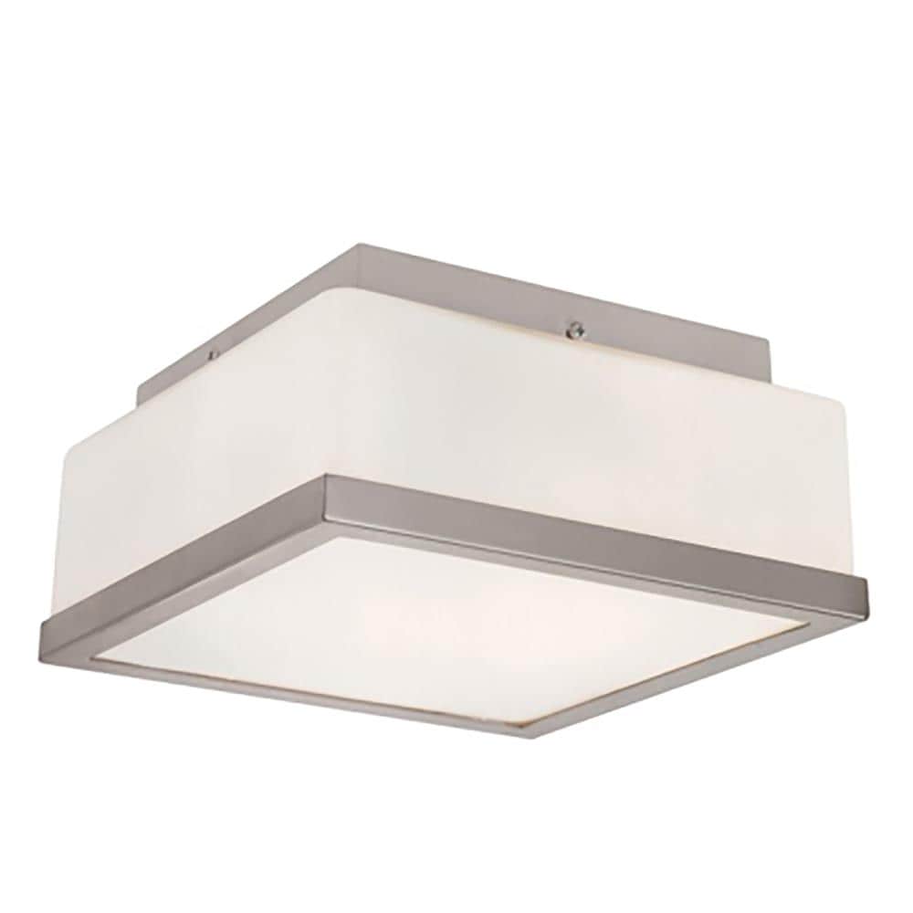 Lucid Lighting 10090 BN 1 -Light 8.5-in Brushed Nickel Flush Mount Light