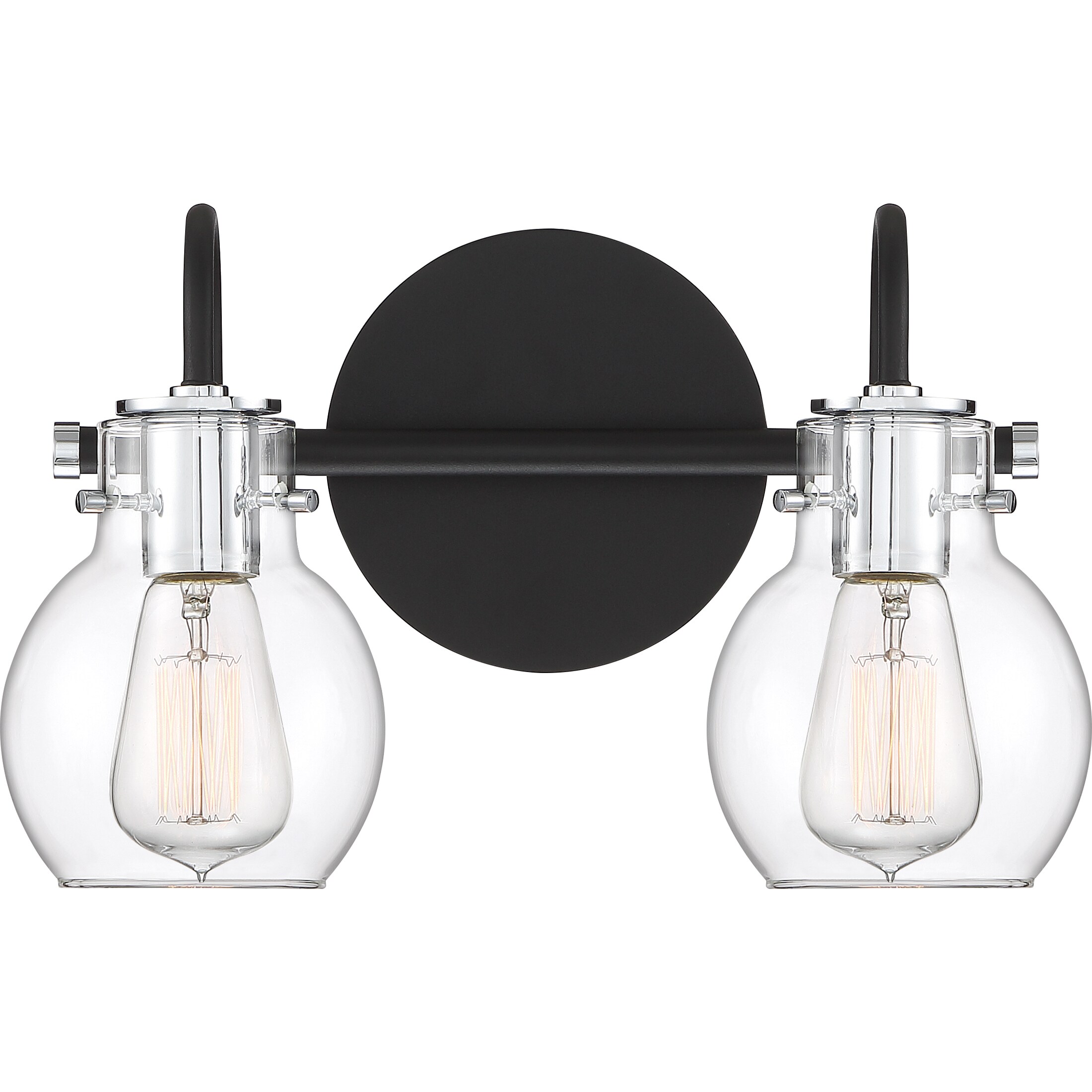 Quoizel ANW8602EK Andrews 14-in 2 -Light Black Transitional Vanity light