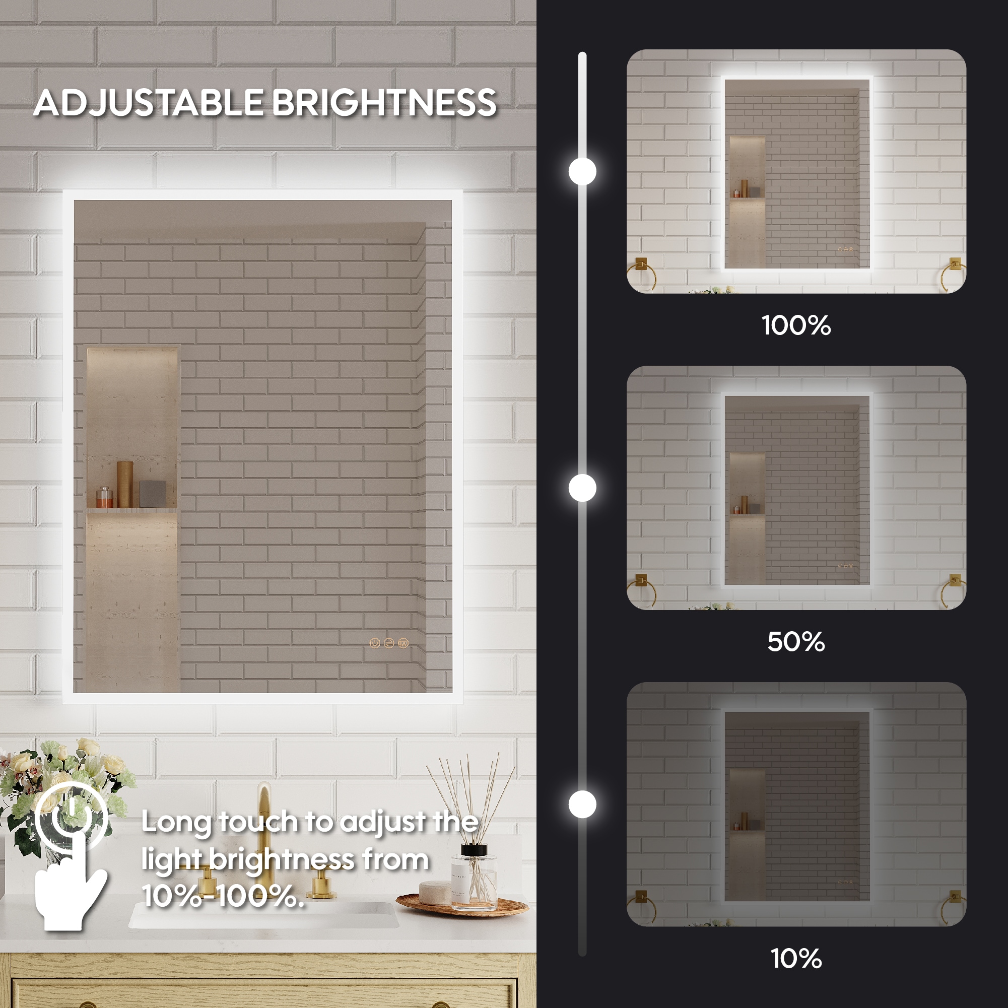 WELLFOR UCS-10FL2836 Framed-Bath-Mirrors - View #8