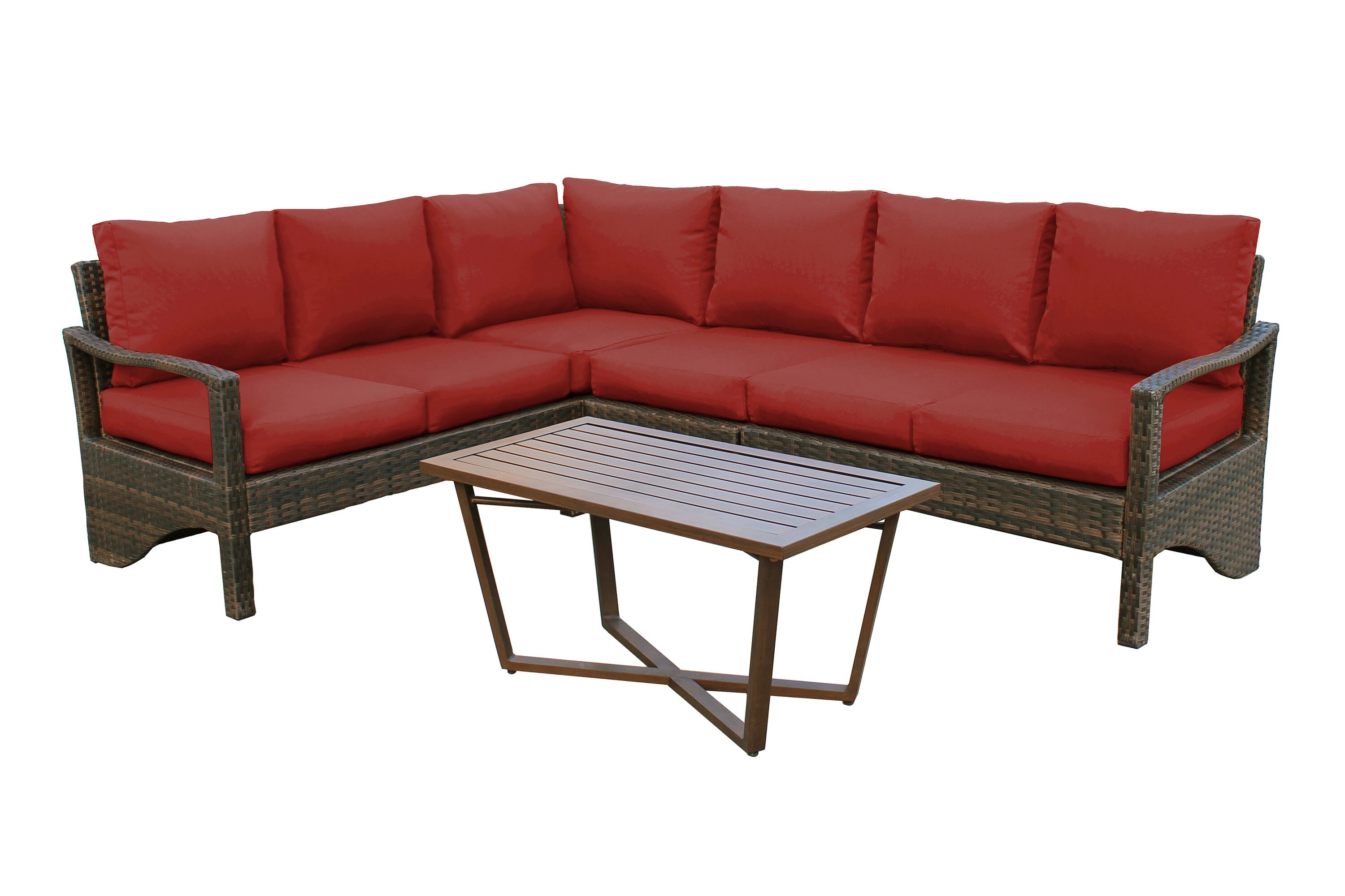 Leisure Made 437409-RED Patio-Conversation-Sets - View #5