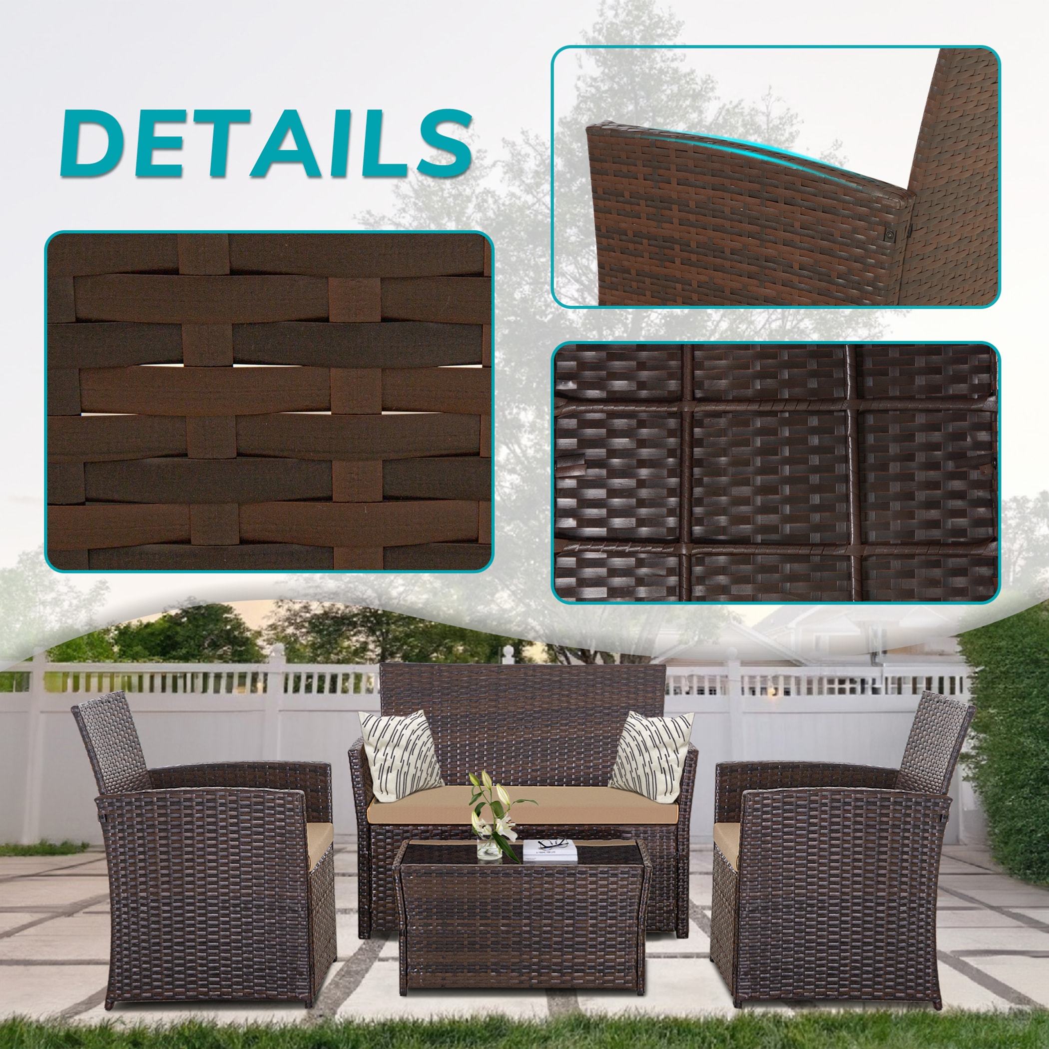 FOREST HOME FT-ZJ111GREY Patio-Conversation-Sets - View #8