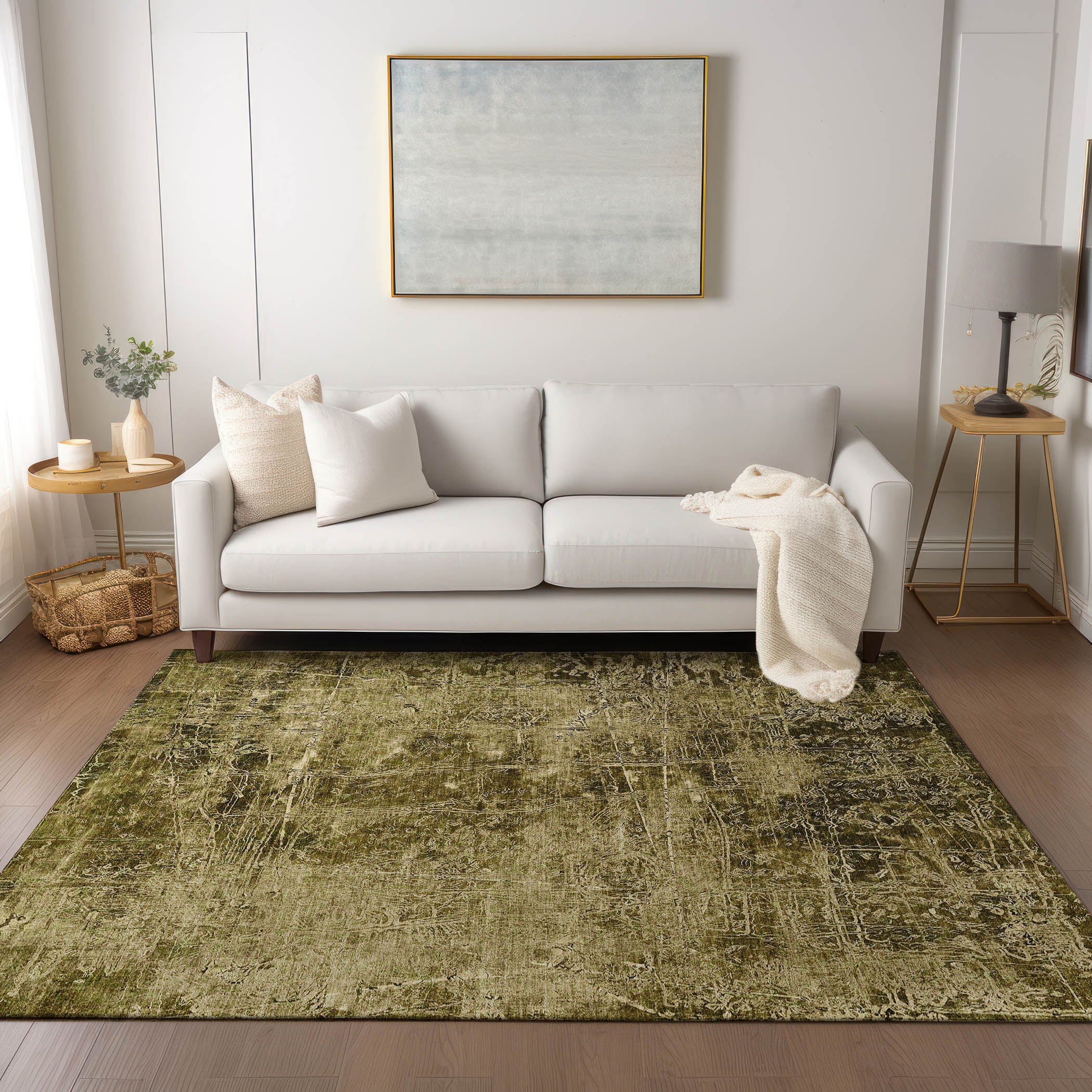 Addison Rugs ACN559BR5X8 Chantille ACN559BR 5 x 7 (ft) Polyester Brown Rectangular Indoor/Outdoor Geometric Machine washable Area rug