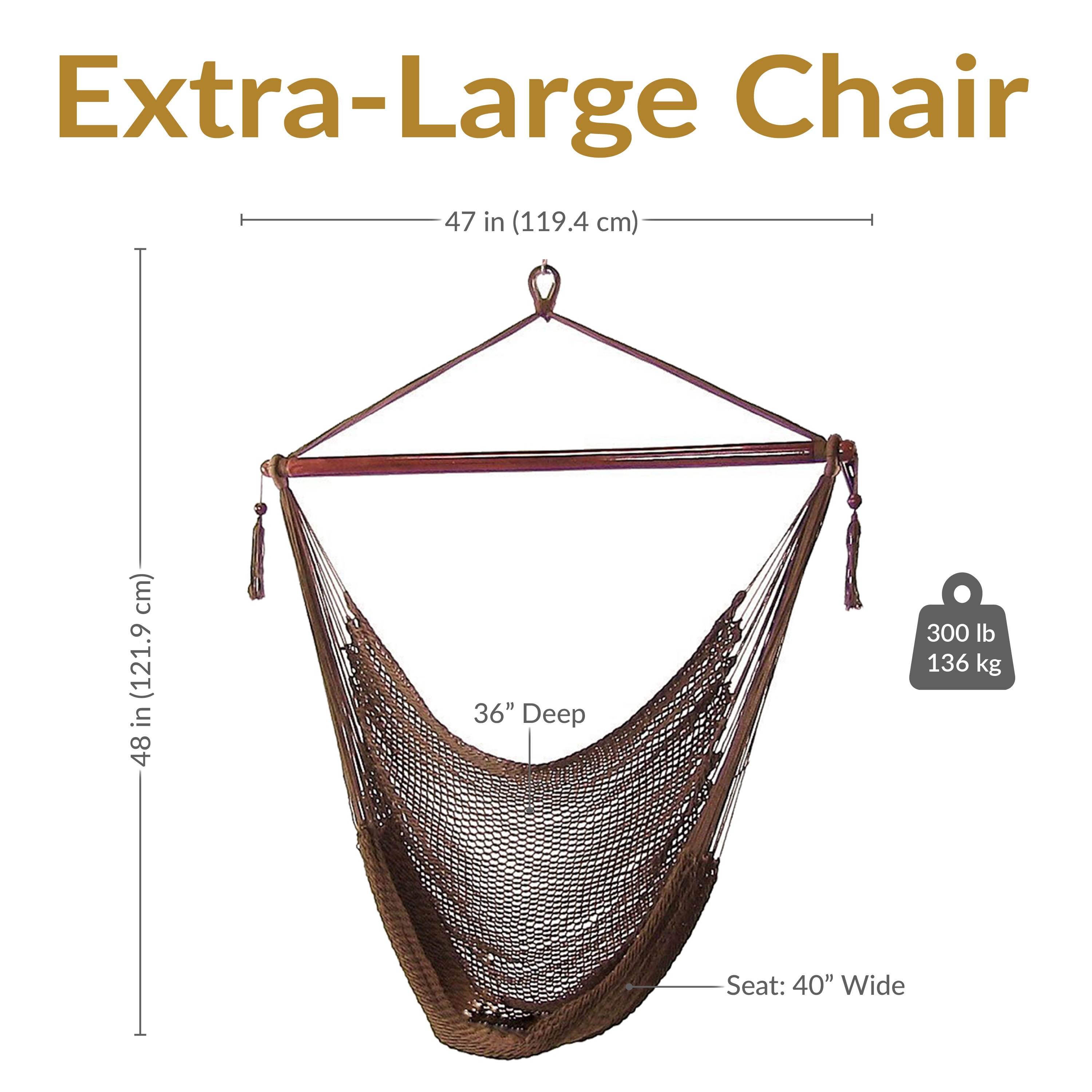 Sunnydaze Decor LY-CJHC-MOCHA hammocks - View #11