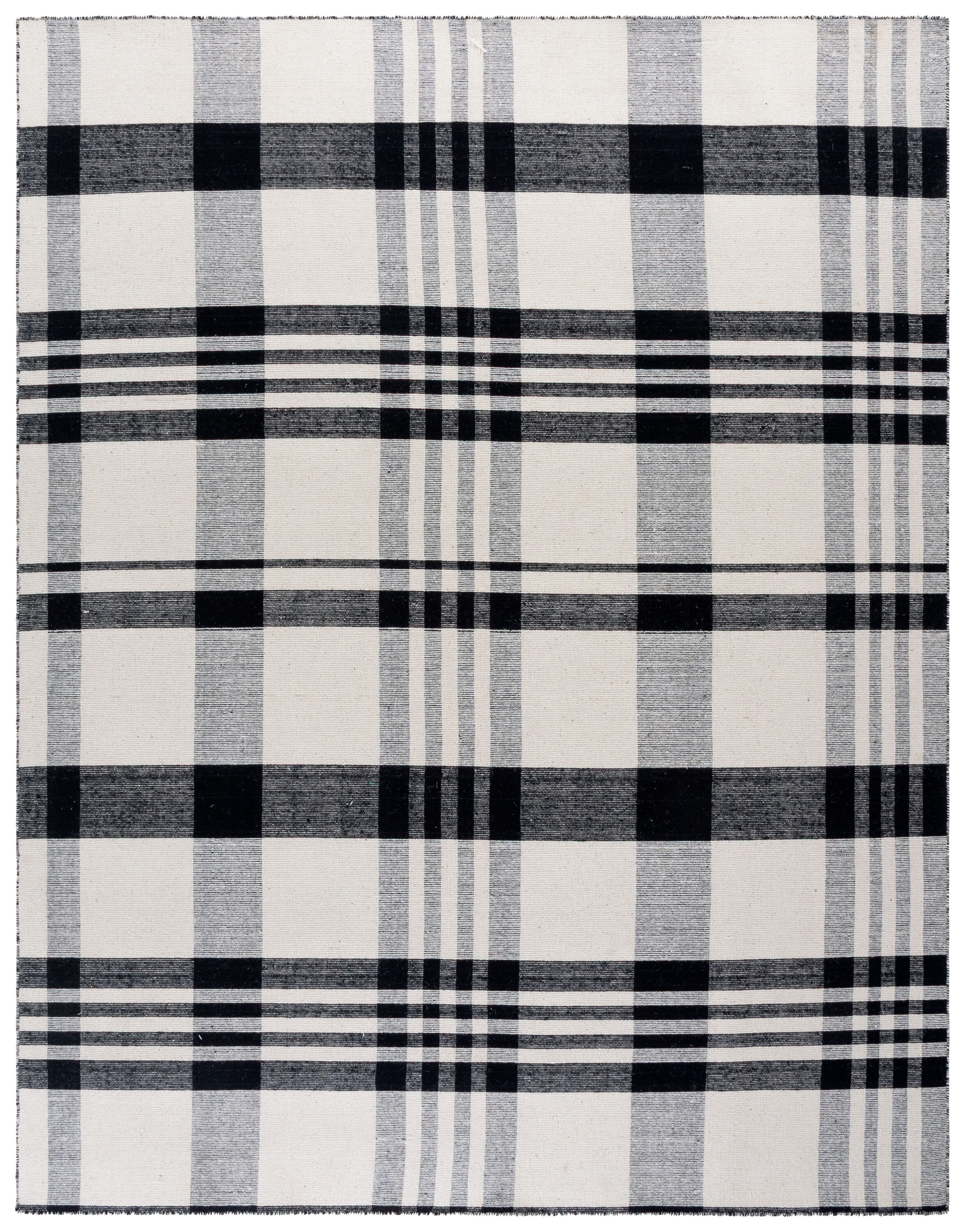 Safavieh Striped Kilim 902Z Black Ivory 8 x 10 Rectangular Area rug