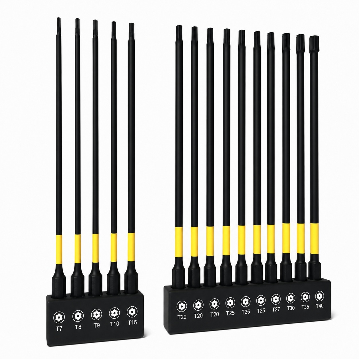 Aoibox  15 Piece Torx Screwdriver Bit Set Sizes TT7 TT40 S2 Steel Magnetic Tip Tamper Resistant Design