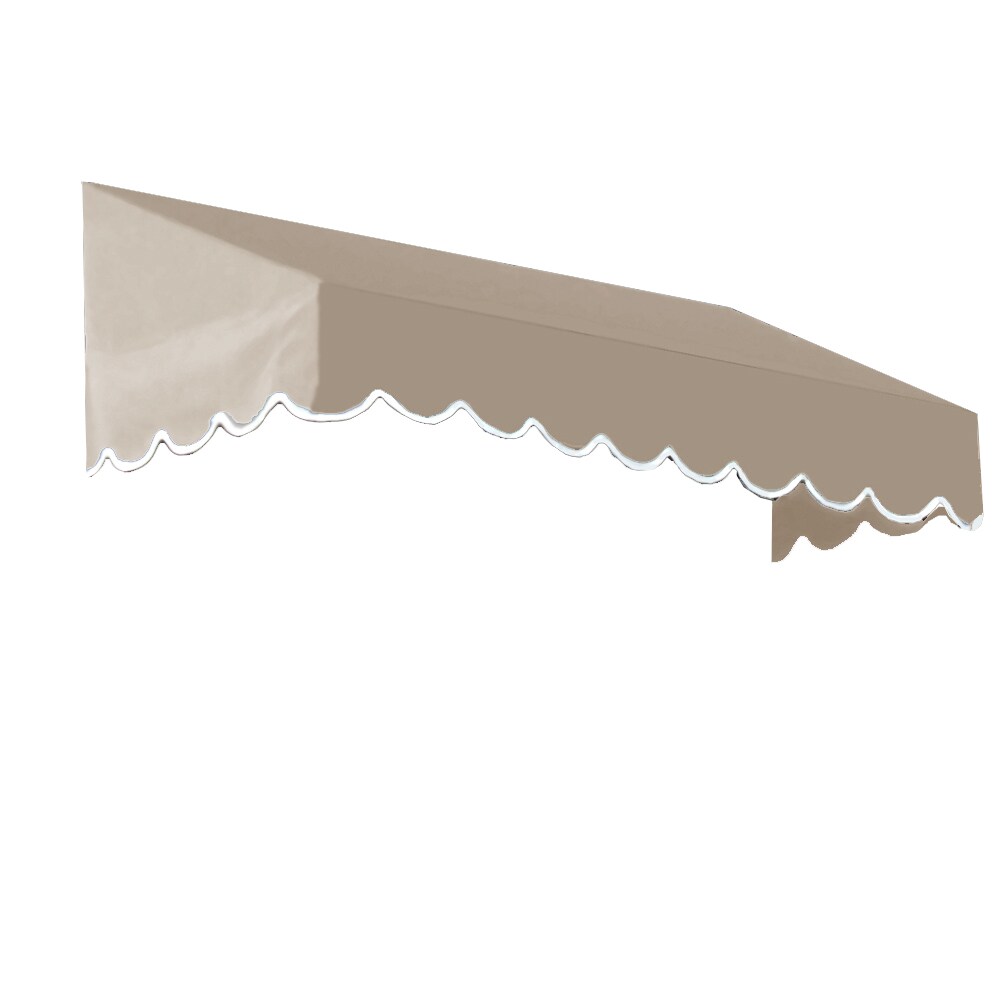 Awntech RS22-8T Dallas Retro 64.5-in Wide x 24-in Projection x 44-in Height Fabric Terra Cotta Solid Fixed Window/Door Awning