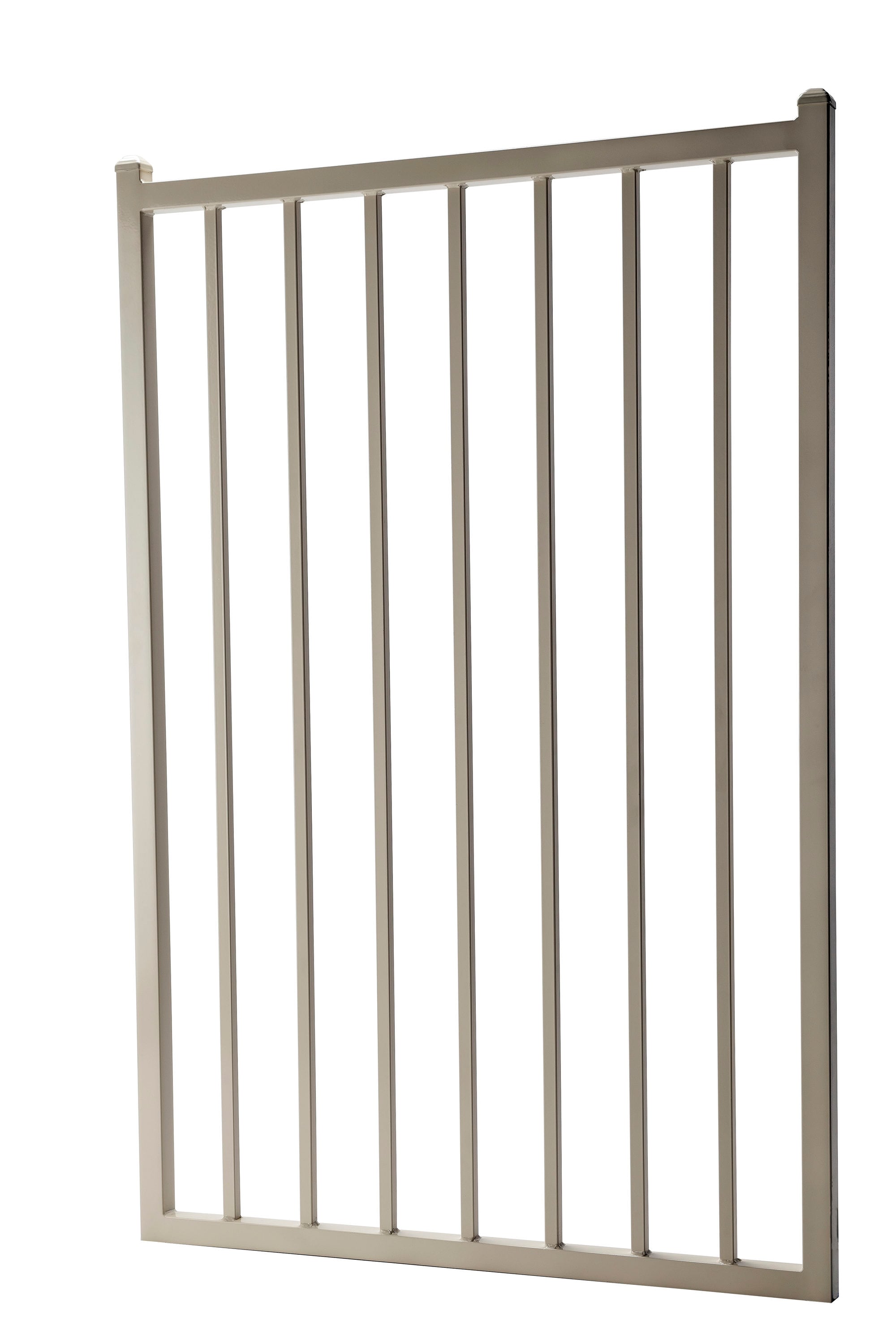 Merchants Metals 58270631 5-ft H x 4-ft W Powder coated Galvanized steel Security and yard Walk-thru Decorative metal Fence gate