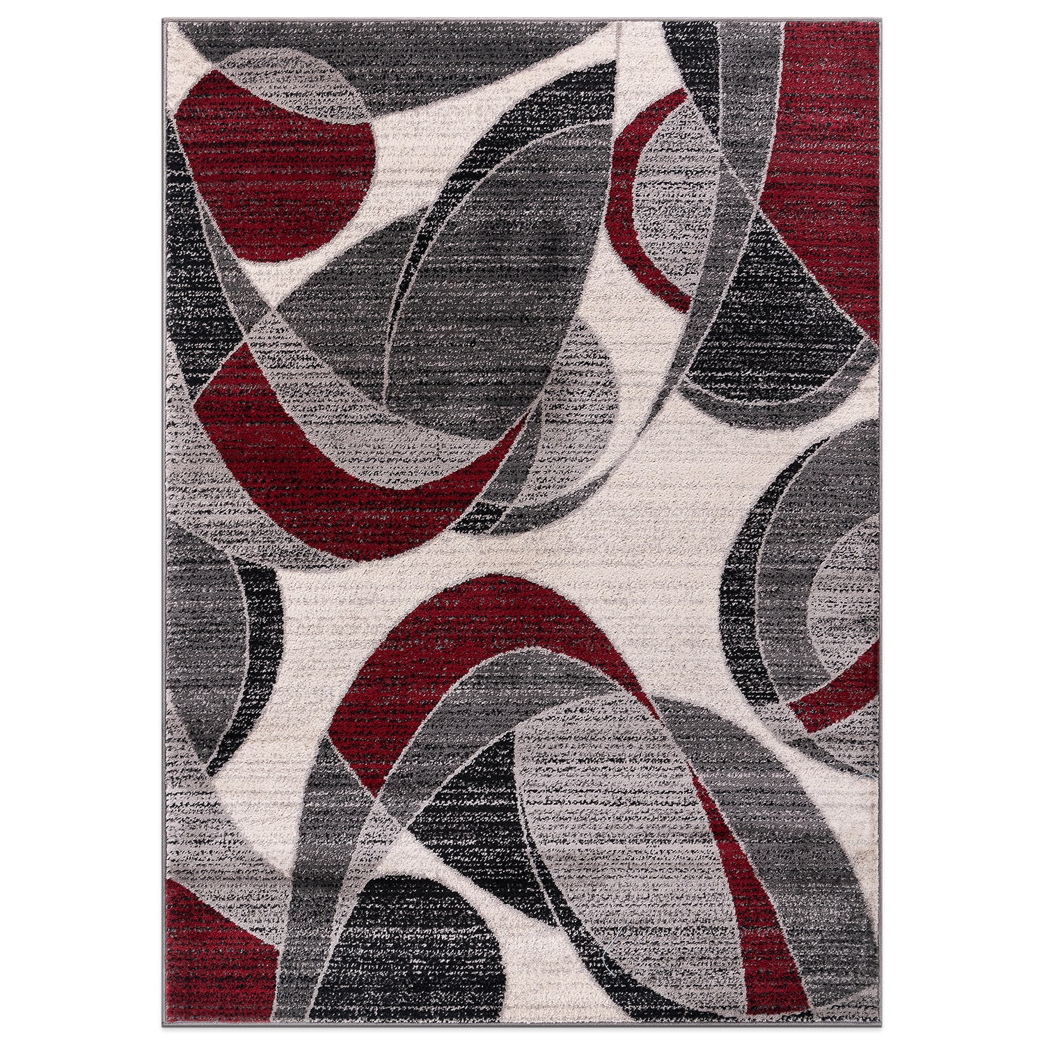 World Rug Gallery 393RED8X10 8 x 10 (ft) Loomed Polypropylene Red Rectangular Indoor Geometric Global Area rug