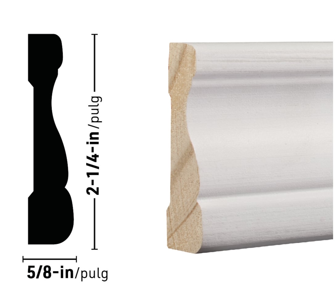 RELIABILT 5/8-in x 2-1/4-in x 10-ft Primed Pine Casing in the