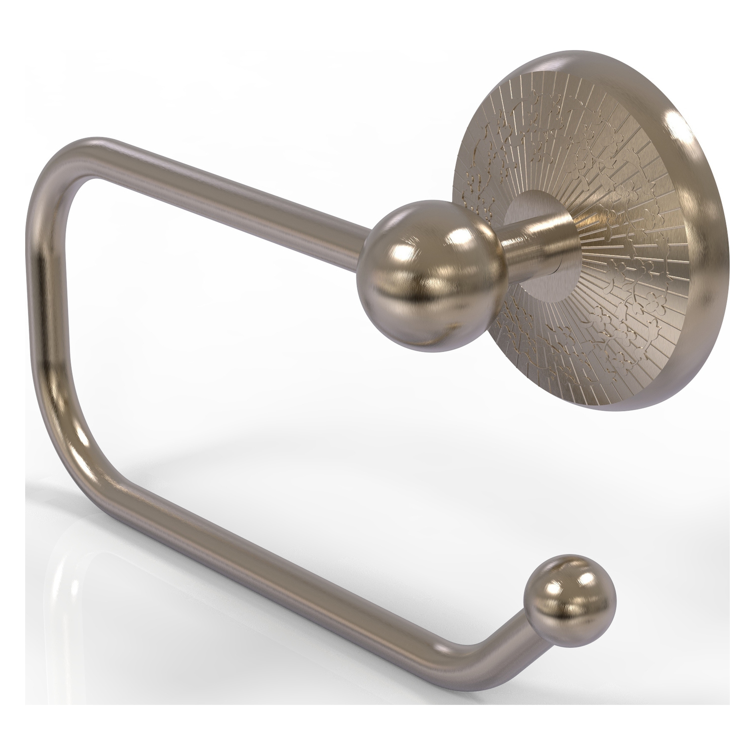Allied Brass PMC-24E-PEW Prestige Monte Carlo Antique Pewter Wall mount Single post Toilet Paper Holder 1 -Rolls