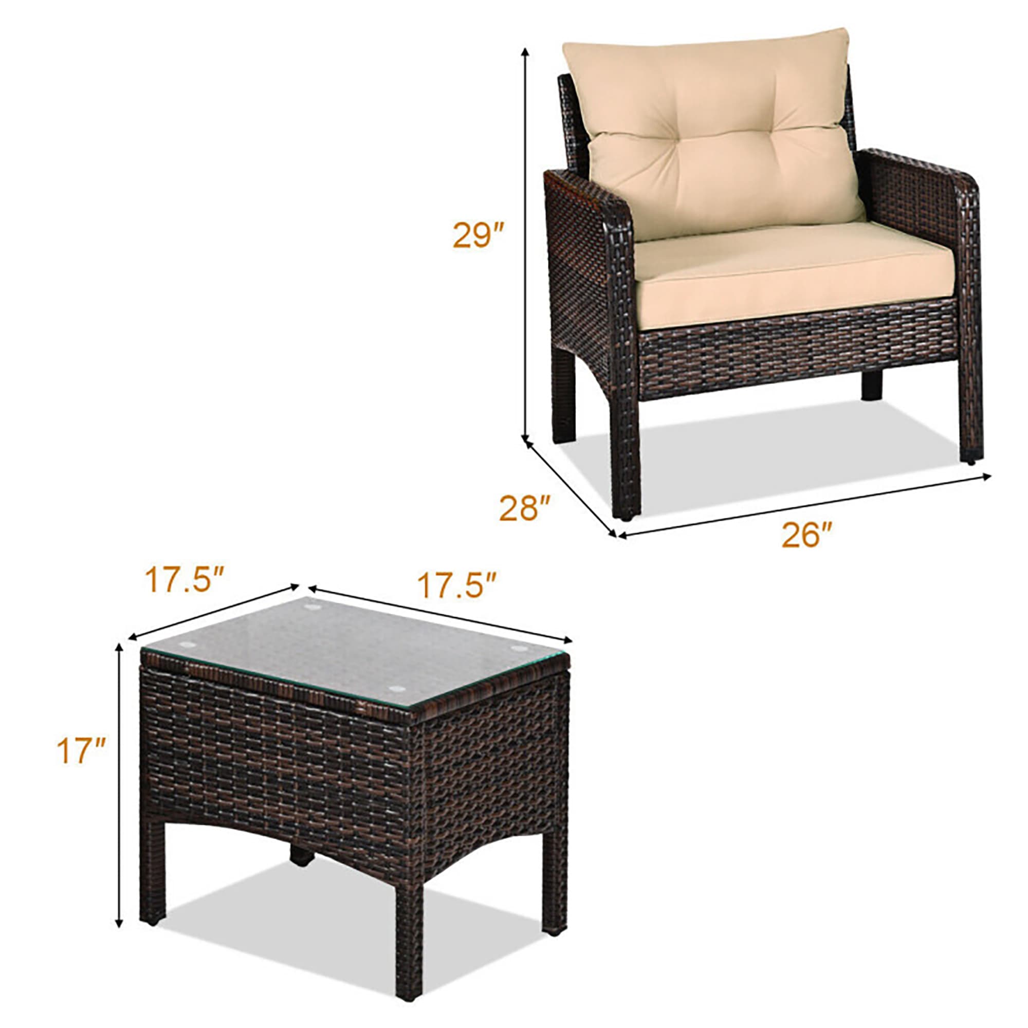 CASAINC CEW-HZ012SDDB18 Patio-Conversation-Sets - View #5