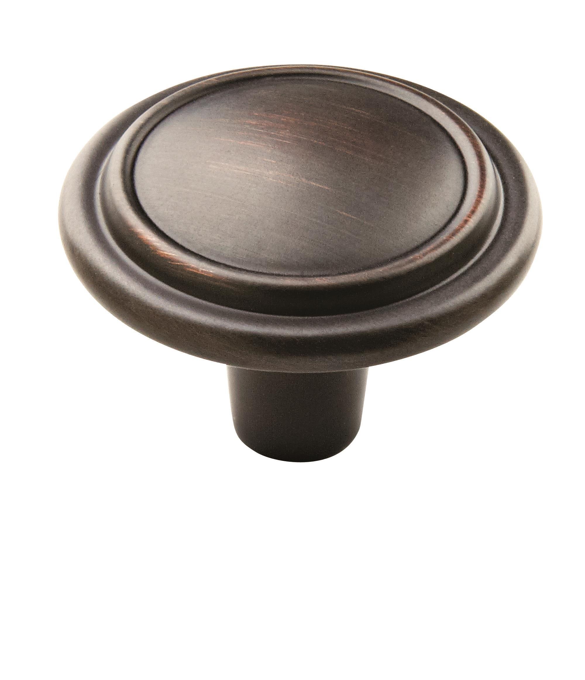 Amerock 10VMP29113ORB Hatfield 1-1/4-in Oil-Rubbed Bronze Round Traditional Cabinet Knob 10 -Pack