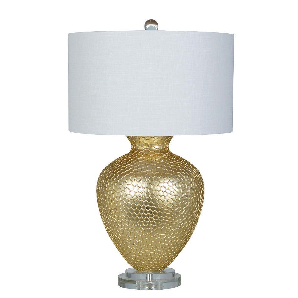 Couture Lamps Gold Reptilian, 10 Inch Tall Table Lamp