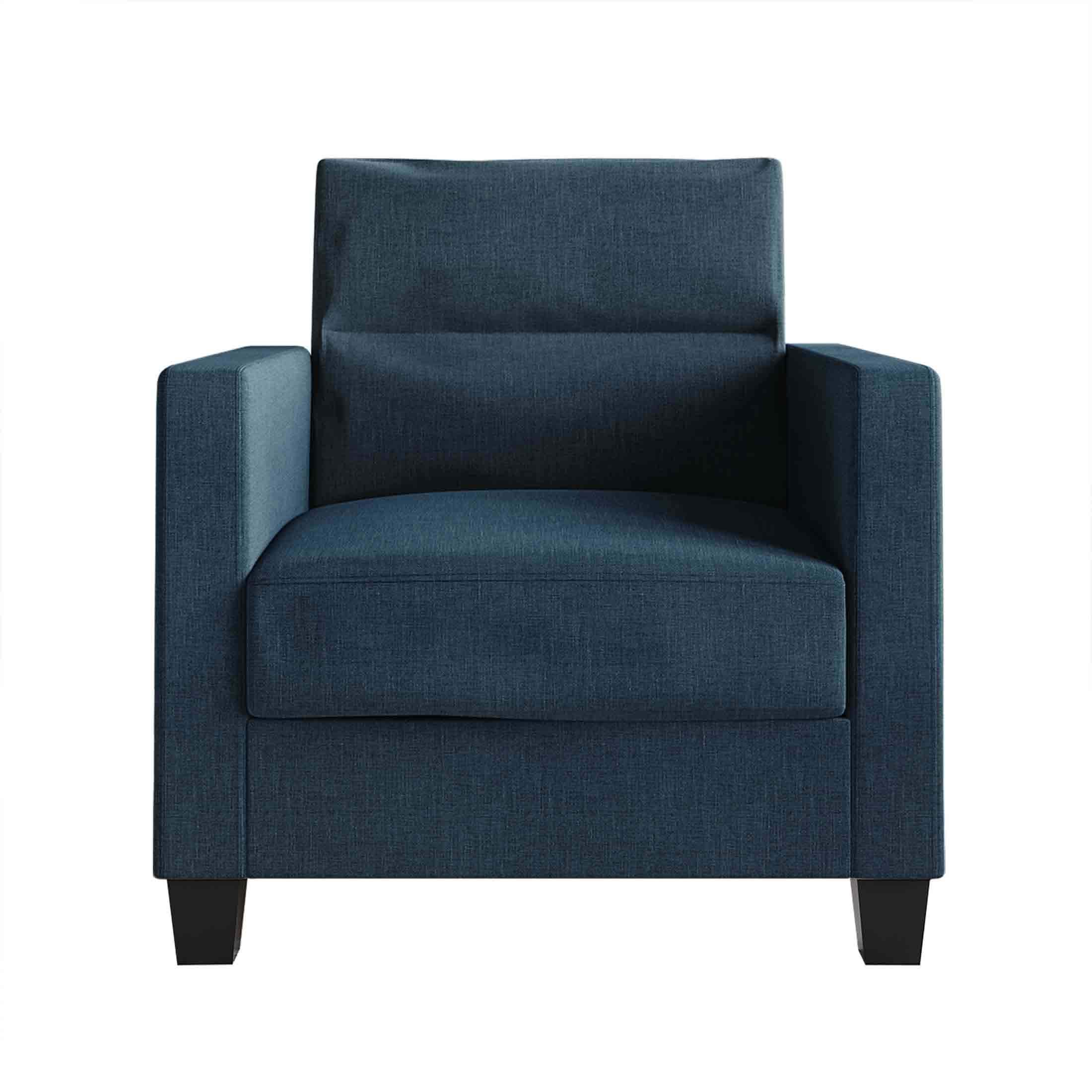 31.72-in W Modern Blue Linen Accent Armchair