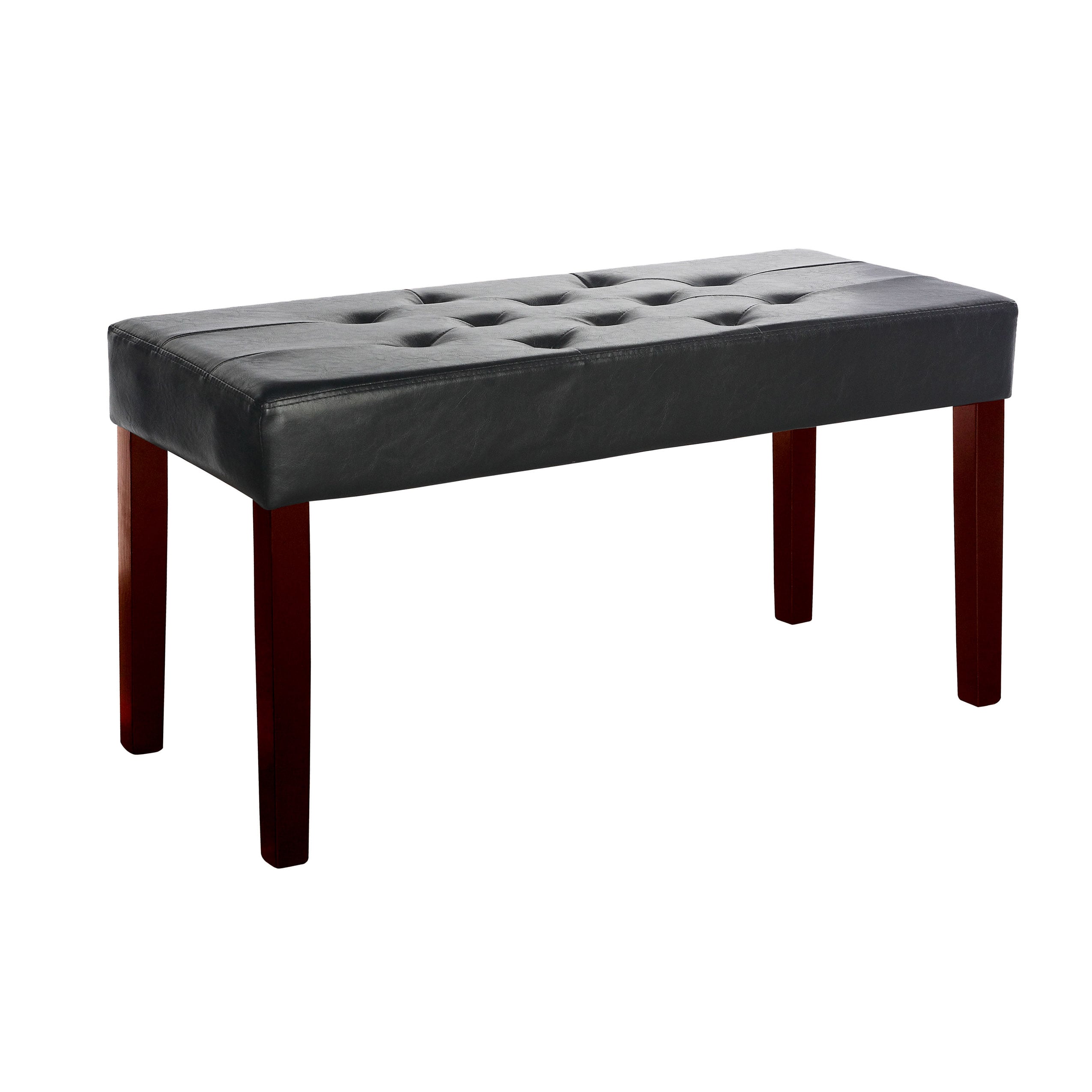 CorLiving LMY-200-O Fresno Modern Black Accent Bench 35-in x 15-in x 19-in