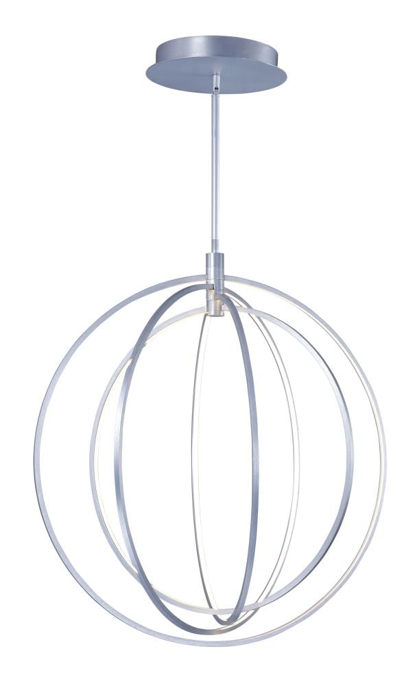 ET2 E24048-BP Concentric LED 4 -Light Brushed Platinum Modern/contemporary Globe Integrated LED Large Hanging Pendant light