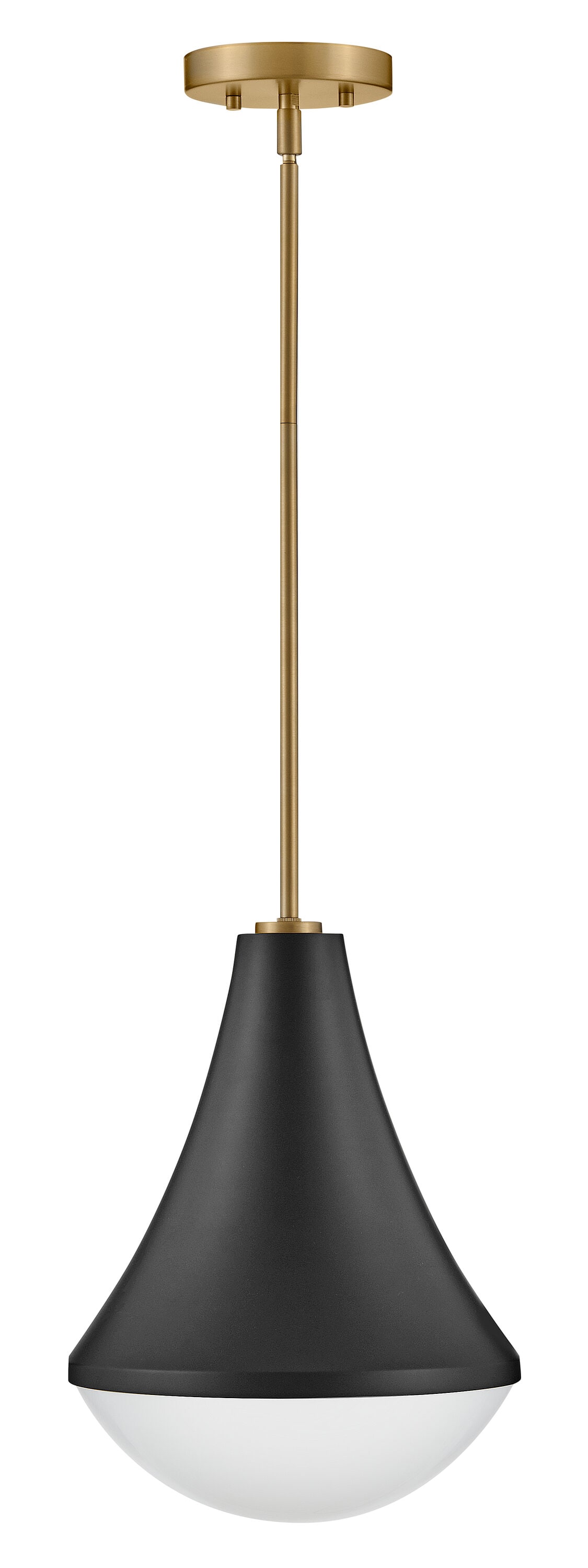 Lark 83417BK Haddie Black Traditional White glass Bowl Medium Hanging Pendant light