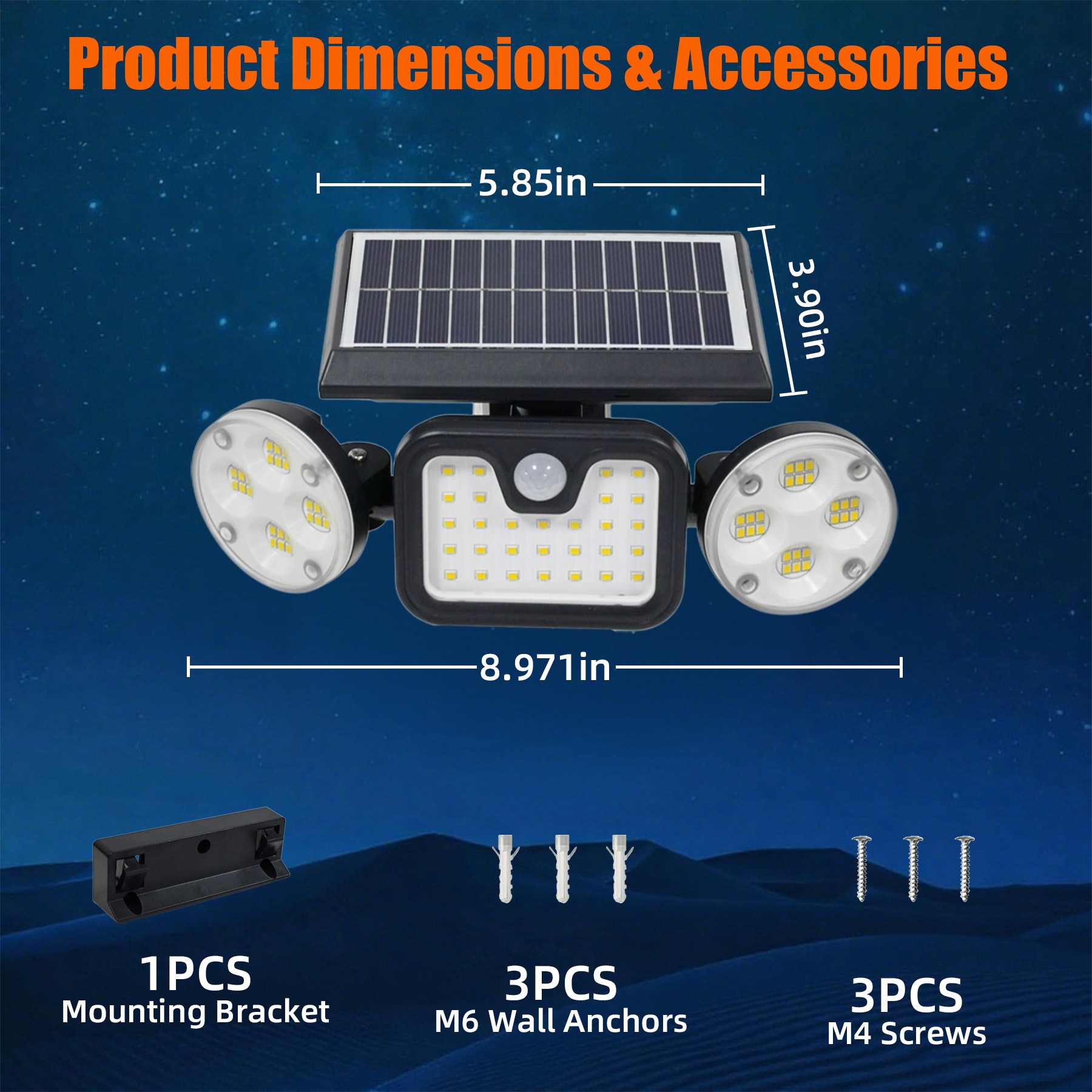 Honbei SOLAR-WP-1PACK-A Spot-Lights - View #3