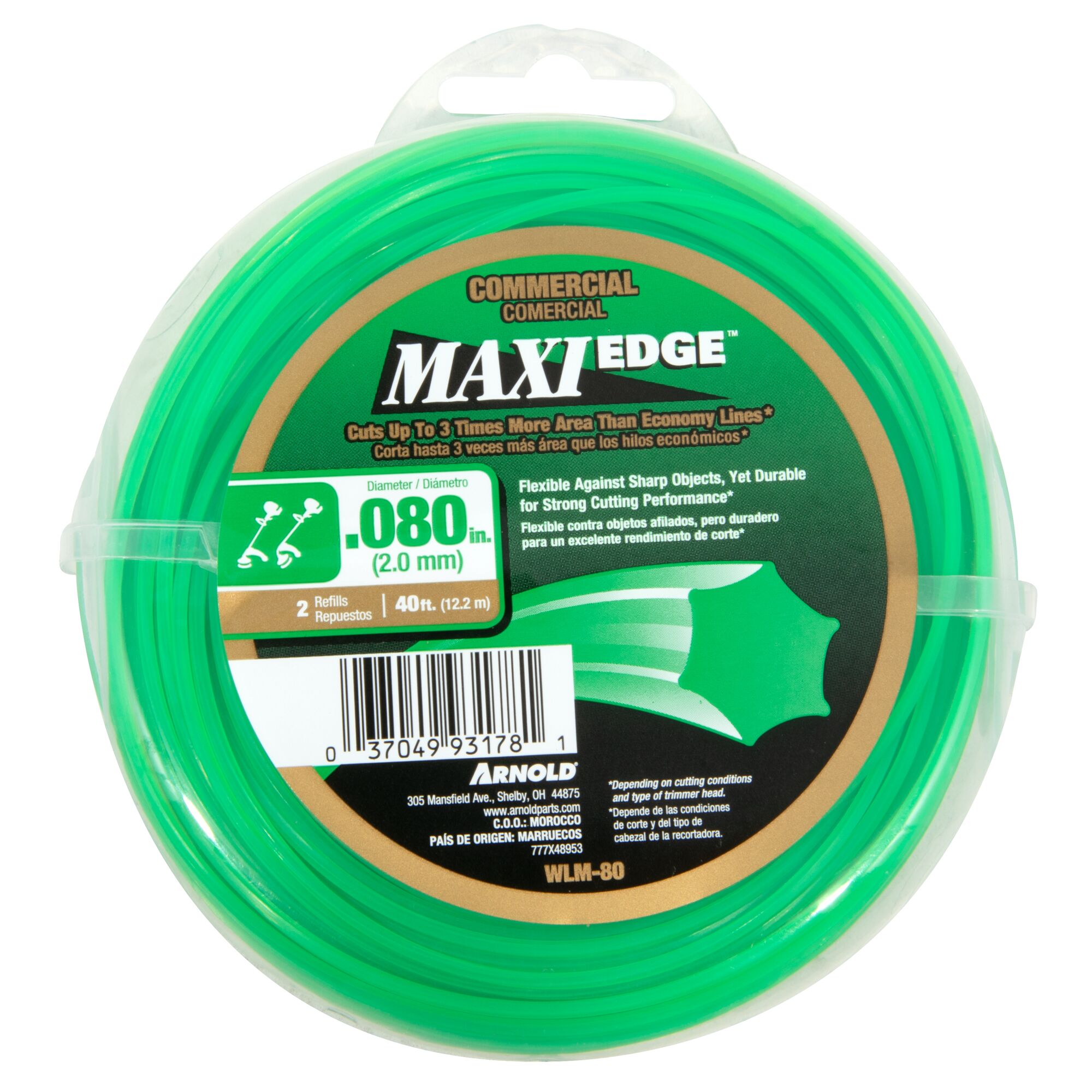 Arnold WLM-80 Maxi Edge Commercial 0.080-in x 40-ft Bulk reel Trimmer Line
